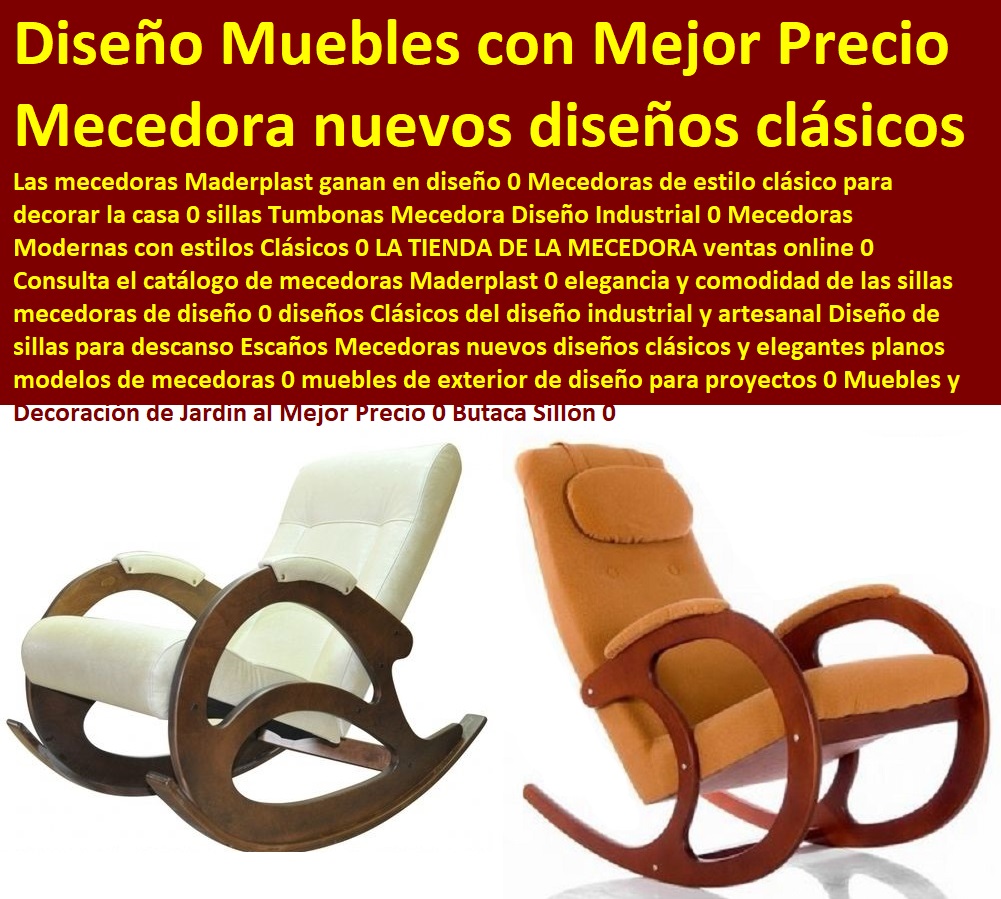 Mecedora de madera, sillas mecedoras de patio de gran tamaño, resisten -  VIRTUAL MUEBLES