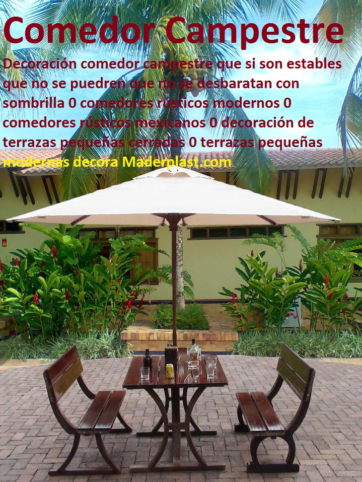 17 Mesa Y Sillas Para Exteriores Plasticos Con Parasoles