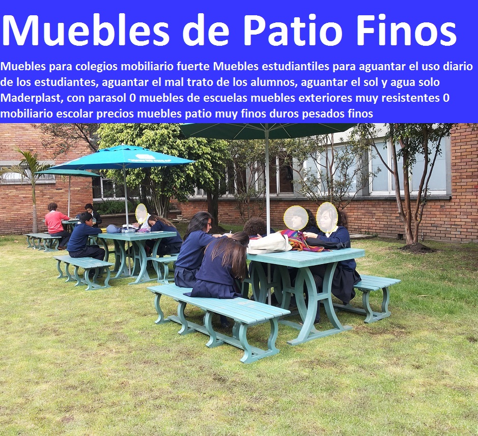 17 Mesa Y Sillas Para Exteriores Plasticos Con Parasoles