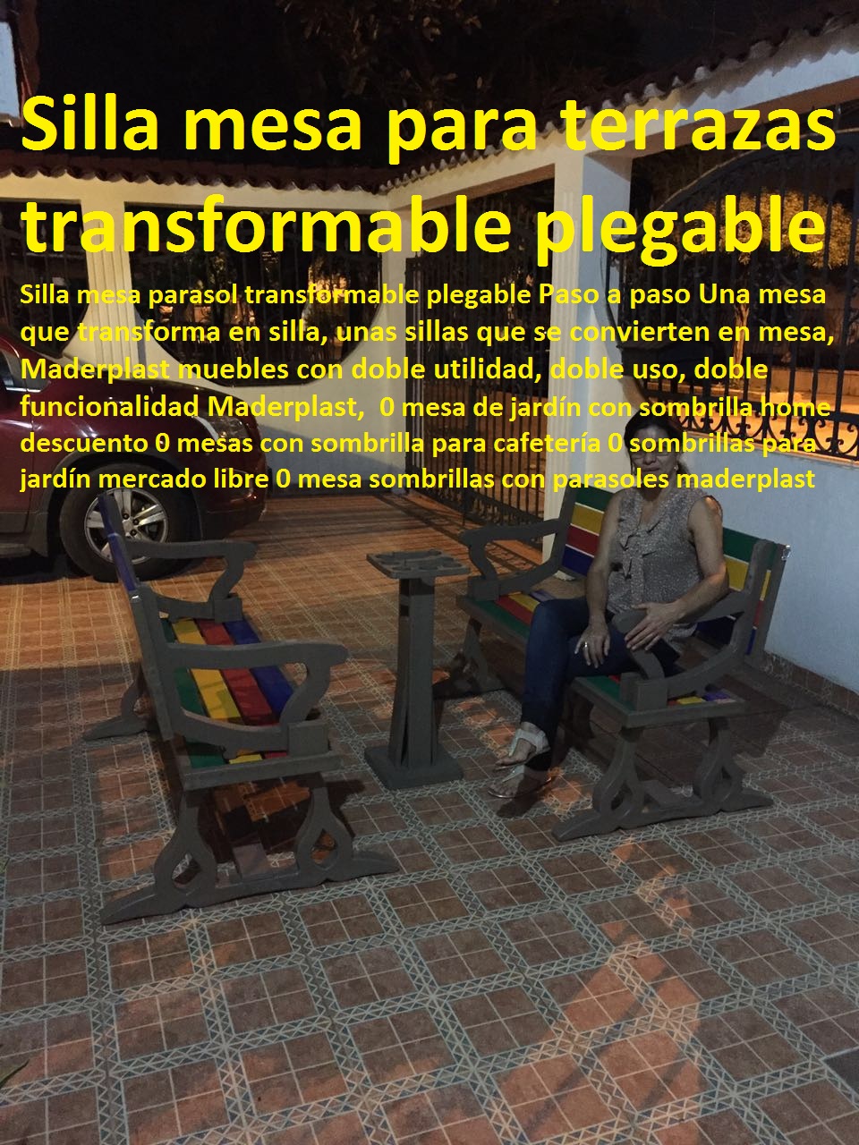 17 mesa y sillas para exteriores