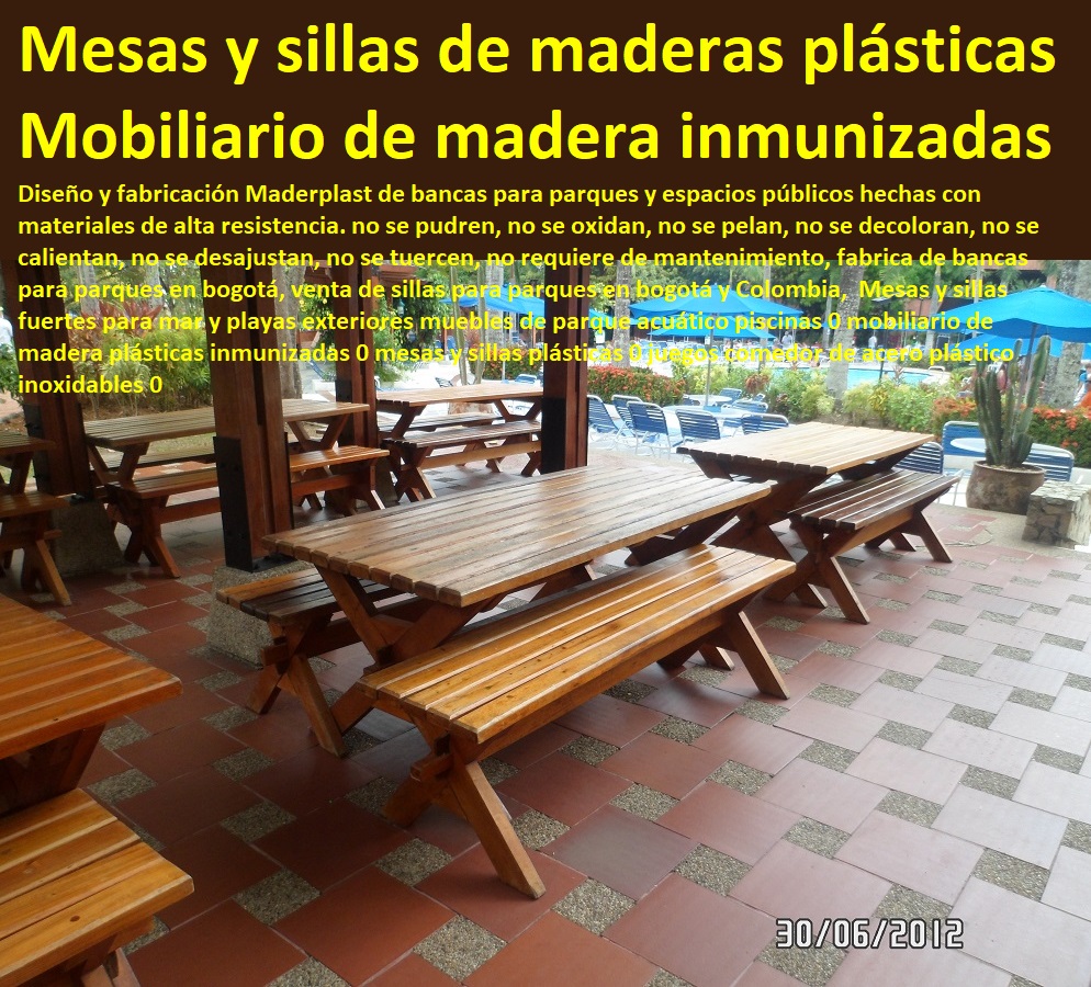 Muebles y Comedores Campestres para Exteriores • Plásticos • Modulares