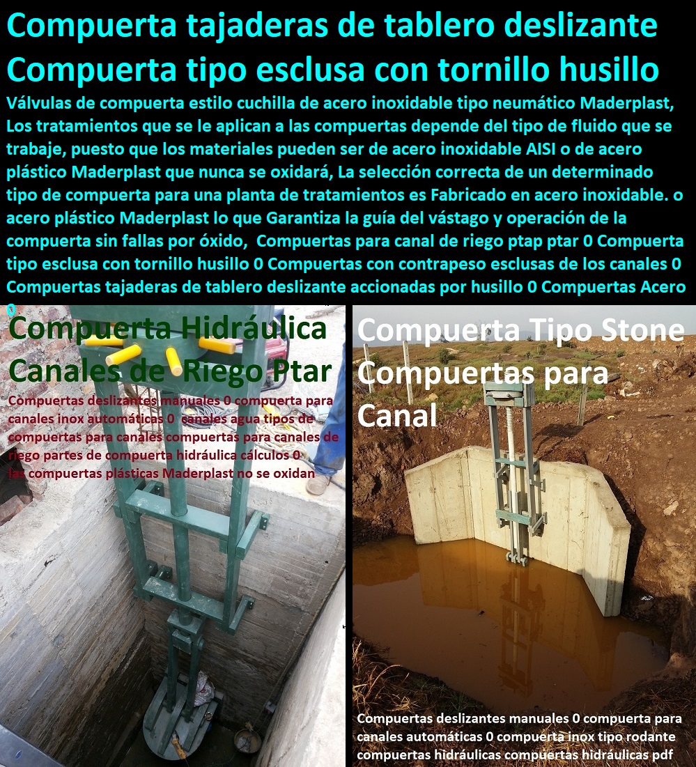 Fábrica Construcción 0 Instalación Compuertas En Canales Abiertos Maderplast 0 Compuerta Pozo De Canal 0 Fabricación Y Montaje De Equipamiento Compuerta Canal 0 Precios De Compuertas Para Canales 0 Diseño Y Construcción De Principales Ptar Fábrica Construcción 0 Instalación Compuertas En Canales Abiertos Maderplast 0 Compuerta Pozo De Canal 0 Fabricación Y Montaje De Equipamiento Compuerta Canal 0 Precios De Compuertas Para Canales 0 Diseño Y Construcción De Principales Ptar