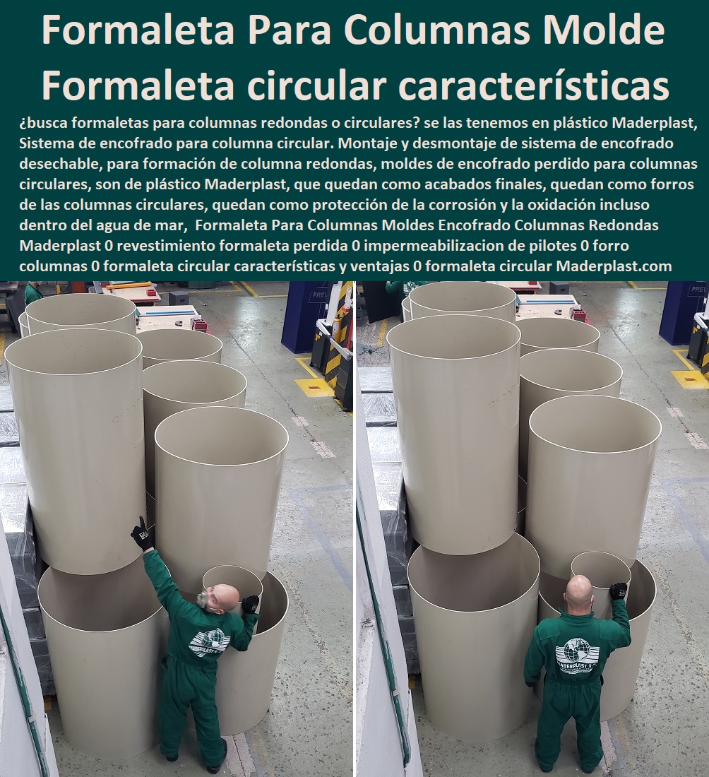 Formaleta Para Columnas Moldes Encofrado Columnas Redondas Maderplast 0 revestimiento formaleta perdida 0 impermeabilizan los pilotes 0 forro columnas 0 formaleta circular características y ventajas 0 formaleta circular para el alquiler 0 Formaleta Para Columnas Moldes Encofrado Columnas Redondas Maderplast 0 Formaletas 0 Moldes Permanentes 0 Moldes Para Vaciar El Concreto Sistemas Prefabricados Reducción Huella De Carbono Calentamiento Global Camillas De Plástico Fuertes Resistentes Durables Formaleta Panel Especial Para Construcción Box Coulvert Maderplast Box Culvert Prefabricados 0  revestimiento formaleta perdida 0 impermeabilizan los pilotes 0 forro columnas 0 formaleta circular características y ventajas 0 formaleta circular para el alquiler 0 