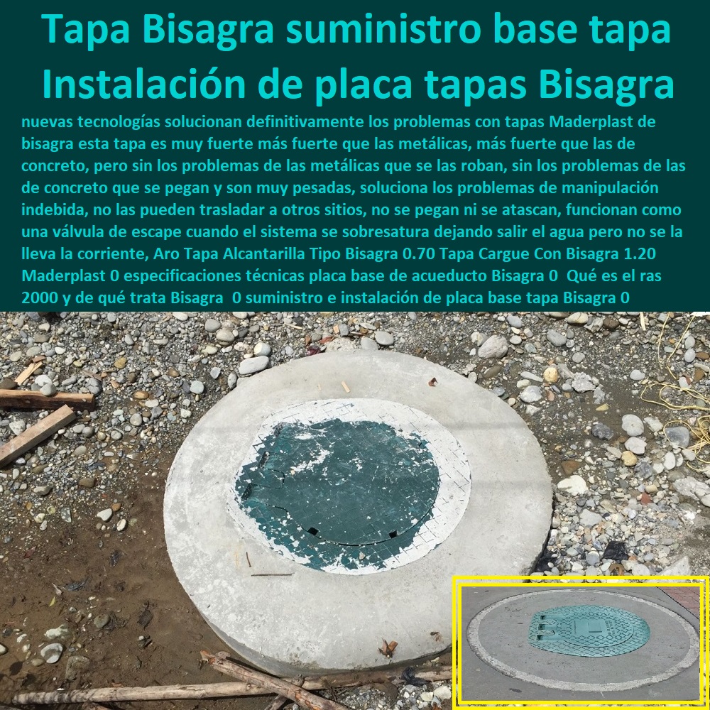 Aro Tapa Alcantarilla Tipo Bisagra 0.70 Tapa Cargue Con Bisagra 1.20 Maderplast 0 especificaciones técnicas placa base de acueducto Bisagra 0  Especialistas En Diseño, Fabricación, Suministros E Instalación De Tapas, Las Tapas De Redes Subterráneas, Las tapas de empresas de servicios públicos, tapas para acometidas de servicios públicos fabricamos tapas para gas y gasoductos, fabricamos tapas para alcantarillas y alcantarillados, fabricamos tapas para redes eléctricas y electrificadoras, Qué es el ras 2000 y de qué trata Bisagra 0 suministro e instalación de placa base tapa Bisagra 0 Aro Tapa Alcantarilla Tipo Bisagra 0.70 Tapa Cargue Con Bisagra 1.20 Maderplast 0 especificaciones técnicas placa base de acueducto Bisagra 0  Qué es el ras 2000 y de qué trata Bisagra  0 suministro e instalación de placa base tapa Bisagra 0