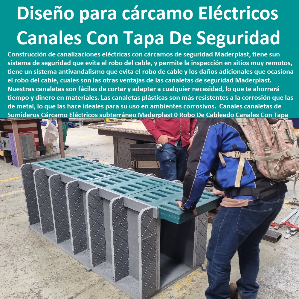 Canales canaletas de Sumideros Cárcamo Eléctricos subterráneo Maderplast 0 Robo De Cableado Canales Con Tapa De Seguridad 0 acometida subterránea cfe 0 sistema de canales colectores de concreto 0 diseño del cárcamo de bombeo y equipo de bombeo 0  Fábrica  De Materiales Para Redes Eléctricas´ 0 Suministro E Instalación´ Proveedor Distribuidor´ Tapas Para Cajas De Redes Eléctricas´ 0 Tapas De Cajas De Acometidas Eléctricas´ 0 Tapas De Redes Eléctricas Alta Y Media Tensión´ 0 Pasos Para Pozos De Inspección Eléctricos´ 0 Pasos Step De Pozos Eléctricos´ 0 Escaleras De Pozos De Inspección Eléctrica´ 0 Cerramientos Antichispa´ 0 Cerramientos Antiestático´ Canales canaletas de Sumideros Cárcamo Eléctricos subterráneo Maderplast 0 Robo De Cableado Canales Con Tapa De Seguridad´ 0 acometida subterránea cfe´ 0 sistema de canales colectores de concreto´ 0 diseño del cárcamo de bombeo y equipo de bombeo