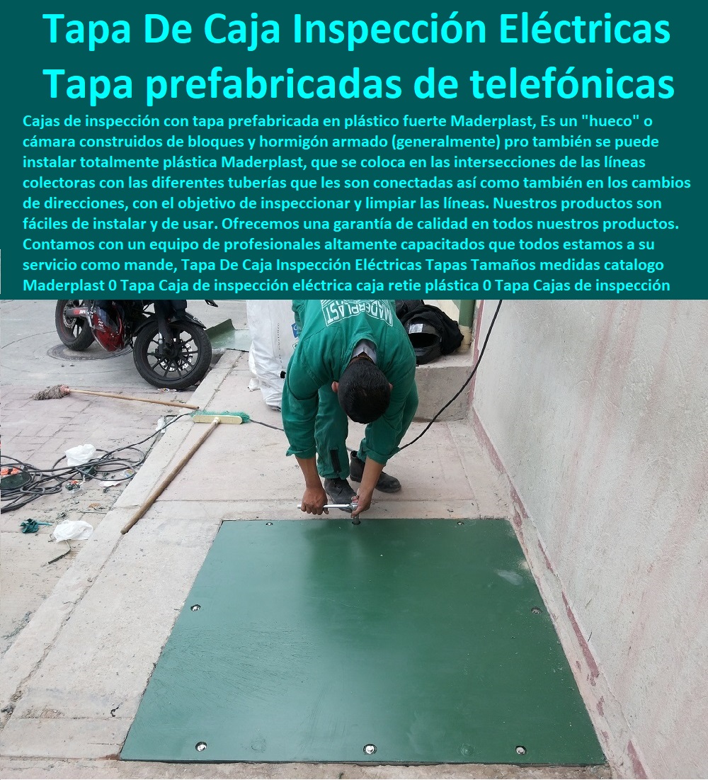 Tapa De Caja Inspección Eléctricas Tapas Tamaños medidas catalogo Maderplast 0 Tapa Caja de inspección eléctrica caja Retie plástica 0 Tapa Cajas de inspección prefabricadas telefónicas 0 Tapa de Inspección Profundidad 0 Tapa Cajas 0 Tapa De Caja Inspección Eléctricas Tapas Tamaños medidas catalogo Maderplast 0  Fábrica  De Materiales Para Redes Eléctricas´ 0 Suministro E Instalación´ Proveedor Distribuidor´ Tapas Para Cajas De Redes Eléctricas´ 0  Plaquetas De Señalización Canalizaciones Eléctricas 0 Gabinetes De Exteriores 0 Gabinetes Para Tableros Eléctricos 0 Separadores Distanciadores De Cables Del Alta Y Media Tensión 0 Escaleras Aislantes Eléctricas 0 Crucetas De Postes Redes De Alta Y Media Tensión 0 Insonorización De Turbinas Y Plantas Generadoras De Electricidad 0 Charnela Compuerta De 0 Tapas Para Pozos De Inspección Tapa Caja de inspección eléctrica caja Retie plástica 0 Tapa Cajas de inspección prefabricadas telefónicas 0 Tapa de Inspección Profundidad 0 Tapa Cajas 0 