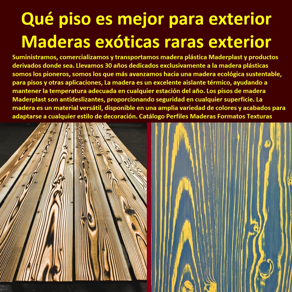 Catálogo Perfiles Maderas Formatos Texturas Matices Piezas Madera Tratada Maderplast maderas exóticas raras placas de madera resistente al agua 0 cuál es la mejor madera para exteriores 0 Qué tipo de piso es mejor para exterior 0 madera 0 Catálogo Perfiles Maderas Formatos Texturas Matices Piezas Madera Tratada Maderplast ´ maderas exóticas raras placas de madera resistente al agua ´ 0  PISOS MADERA PLÁSTICA MADERPLAST 0 FÁBRICA PROVEEDOR SUMINISTRO E INSTALACION PISO DECK LISTÓN MADERA 0 PISO DE MADERA PLÁSTICA 0 proveedores de pisos de madera plástica Maderplast 0 Resistencia a la intemperie: La tarima soportará condiciones climáticas extremas sin sufrir daños. ´ - 0 El mejor precio por metro cuadrado m2 Maderplast 0 Económicos: Tienen un precio competitivo en comparación con otros materiales similares. ´ - 0 Nuevos diseños suelos de madera Maderplast 0 Apto para todas las edades: Proporciona seguridad para personas de todas las edades, incluyendo niños y adultos mayores. ´ - 0 fábrica de pisos y suelos tipo deck Maderplast 0 Pisos de garantía ́ - 0 pisos anti humedad de plástico Maderplast 0 Resistencia a la abrasión: Soportan el tráfico constante sin desgastarse fácilmente. ´ - 0 Pisos Flexibles Suelos Cubiertos Con Maderplast 0  Comodidad: Proporciona una superficie cómoda para caminar incluso descalzo. ´ - cuál es la mejor madera para exteriores ´ 0 Qué tipo de piso es mejor para exterior ´ 0 madera 0