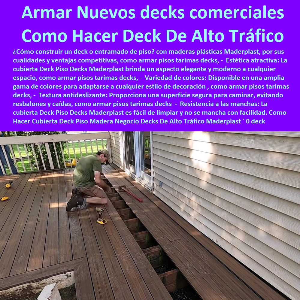 Como Hacer Cubierta Deck Piso Madera Negocio Decks De Alto Tráfico Maderplast 0 deck para centros comerciales diseño 0 Pisos deck comercial muelles 0 cubierta Deck es muy utilizada 0 Nuevos decks comerciales 0 Deck Cubiertas Pisos Como Hacer Cubierta Deck Piso Madera Negocio Decks De Alto Tráfico Maderplast ´ 0 deck para centros comerciales diseño ´ 0 Pisos deck comercial muelles ´ 0 cubierta Deck es muy utilizada ´ 0 Nuevos decks comerciales ´ 0 0 PISOS MADERA PLÁSTICA MADERPLAST 0 FÁBRICA PROVEEDOR SUMINISTRO E INSTALACION PISO DECK LISTÓN MADERA 0 PISO DE MADERA PLÁSTICA 0  Pisos Radiantes Suelos Cubiertos Con Maderplast 0  Resistente a manchas y derrames, lo que facilita su limpieza y mantenimiento. ´ - 0 proveedores de pisos de madera plástica Maderplast 0 No se astilla ni se agrieta con el tiempo, lo que garantiza la seguridad y durabilidad del piso. ´ - 0 Los más bellos decks de madera Maderplast 0 Mejora la apariencia y valor de la propiedad, lo que atrae a clientes que buscan invertir en su hogar. ´ - 0 los más finos materiales de madera Maderplast 0 Pisos hipoalergénicos ´ - 0 pisos atérmicos de plástico Maderplast 0  Pisos impermeables ´ - 0 Los más bellos decks de madera Maderplast 0 Mejora la navegación: Proporciona una base estable para los marineros, mejorando la navegación en general. ´ - Deck Cubiertas Pisos