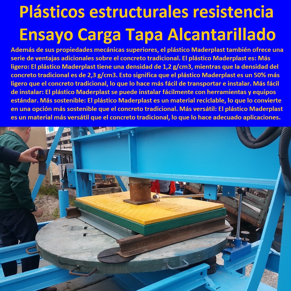 Prueba Compresión Tapas Tanque Ensayo Carga Tapa Cajas Alcantarillado Maderplast 0  MATERIALES MADERPLAST CON SUS FICHAS TECNICAS CARACTERISTICAS Y Materiales Inoxidables 0 Materiales Anticorrosivos 0 Materiales Para Blindajes 0 Materiales De Alto Impacto 0 Material Impermeable  0  esfuerzo puntual plástico Maderplast 0 Resistencia a la Penetración de punzonamiento 0 Materiales de Resistencia Balística 0 el mejor blindaje Maderplast 0 El acero inoxidable 0 acero plástico Maderplast 0 Prueba de resistencia a la corrosión de metales y Maderplast 0 Aplicación de pruebas de aislamiento plástico Maderplast  0  laboratorio resistencia de materiales Plásticos y compresión, 0 Fichas Técnicas De Laboratorio Pruebas Balísticas Todos 0 prueba de flexión en polímeros 0 como saber si es acero quirúrgico o fantasía 0 polipropileno es plástico 0 el mejor plástico Maderplast 0 Prueba de resistencia a la compresión del concreto plástico  0  Características Cualidades Maderplast 0 Ensayo 0 Plásticos Maderplast 0 Laboratorio De Materiales Poliméricos Ensayos Por Medio De 0 compresión de probetas de concreto plástico 0 Ensayo De Compresión Ingeniería Mecánica de plásticos 0 prueba de plásticos estructurales ensayo de resistencia 0 Prueba Compresión Tapas Tanque Ensayo Carga Tapa Cajas Alcantarillado Maderplast 0 compresión de probetas de concreto plástico 0 Ensayo De Compresión Ingeniería Mecánica de plásticos 0 prueba de plásticos estructurales ensayo de resistencia 0