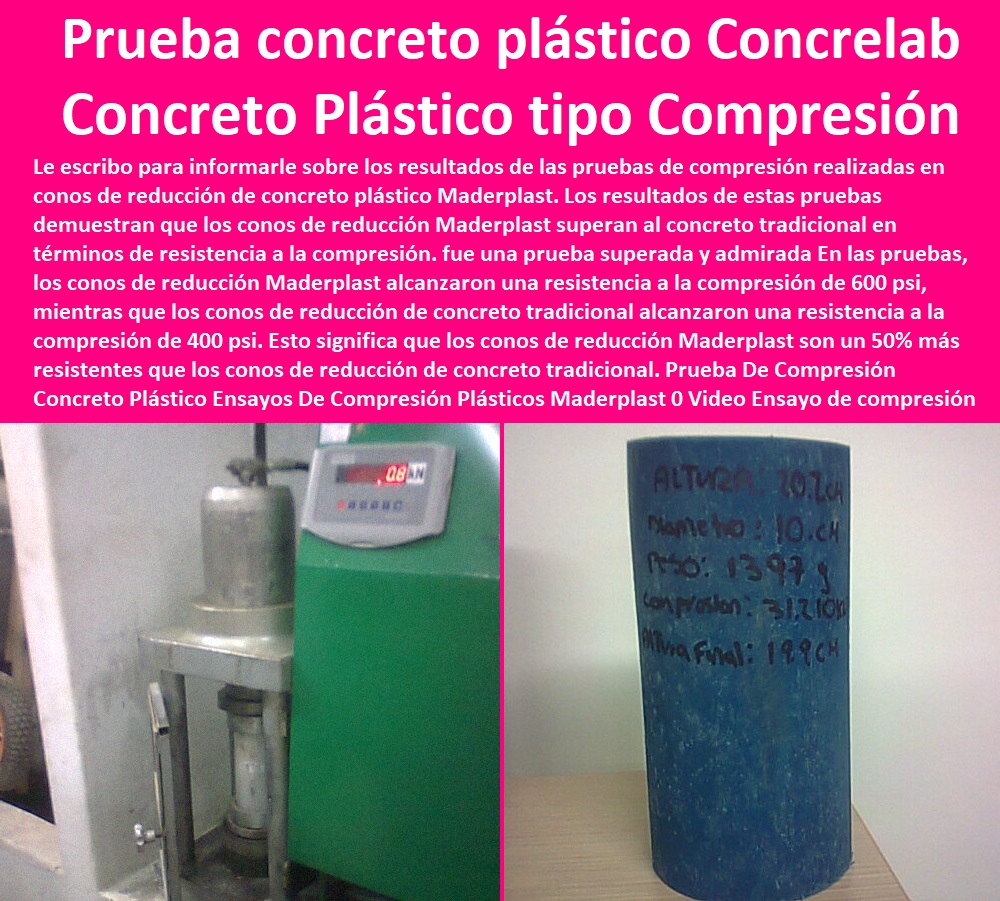 Prueba De Compresión Concreto Plástico Ensayos De Compresión Plásticos Maderplast 0 Video  MATERIALES MADERPLAST CON SUS FICHAS TECNICAS CARACTERISTICAS Y El ensayos destructivos y no destructivos pdf 0 Coeficiente de fricción mediante pruebas superficies plásticas 0 polipropileno ventajas y desventajas 0 resistencia del plástico 0 prueba punzón en plástico Maderplast 0 Crean el primer material indestructible 0 los 7 tipos de plásticos y sus características 0 resistencia al esfuerzo cortante material plástico 0 materiales más duros que existen en el mundo 0 Pruebas Balísticas De Materiales además de otras pruebas 0 Resistencia De Materiales Fricción del suelo plástico 0 Pruebas de seguridad química y de materiales 0 Placas blindaje arquitectónico fabricantes 0 Proceso de punzonado punzonamiento los valores 0 materiales resistentes ejemplos 0 ensayo de impacto 0 materiales anti deslizantes Maderplast 0 resistencia química de los materiales 0 Metales 0 resistentes a la corrosión Acero Plástico Maderplast 0 plásticos aislantes ejemplos. 0 Ensayo de compresión de plásticos Concrelab 0 Pavimentos De Concreto Plástico Concrelab 0 compresión de concreto plástico Concrelab Ensayos PSI kN Prueba De Compresión Concreto Plástico Ensayos De Compresión Plásticos Maderplast 0 Video Ensayo de compresión de plásticos Concrelab 0 Pavimentos De Concreto Plástico  Concrelab 0 compresión de concreto plástico Concrelab Ensayos PSI kN