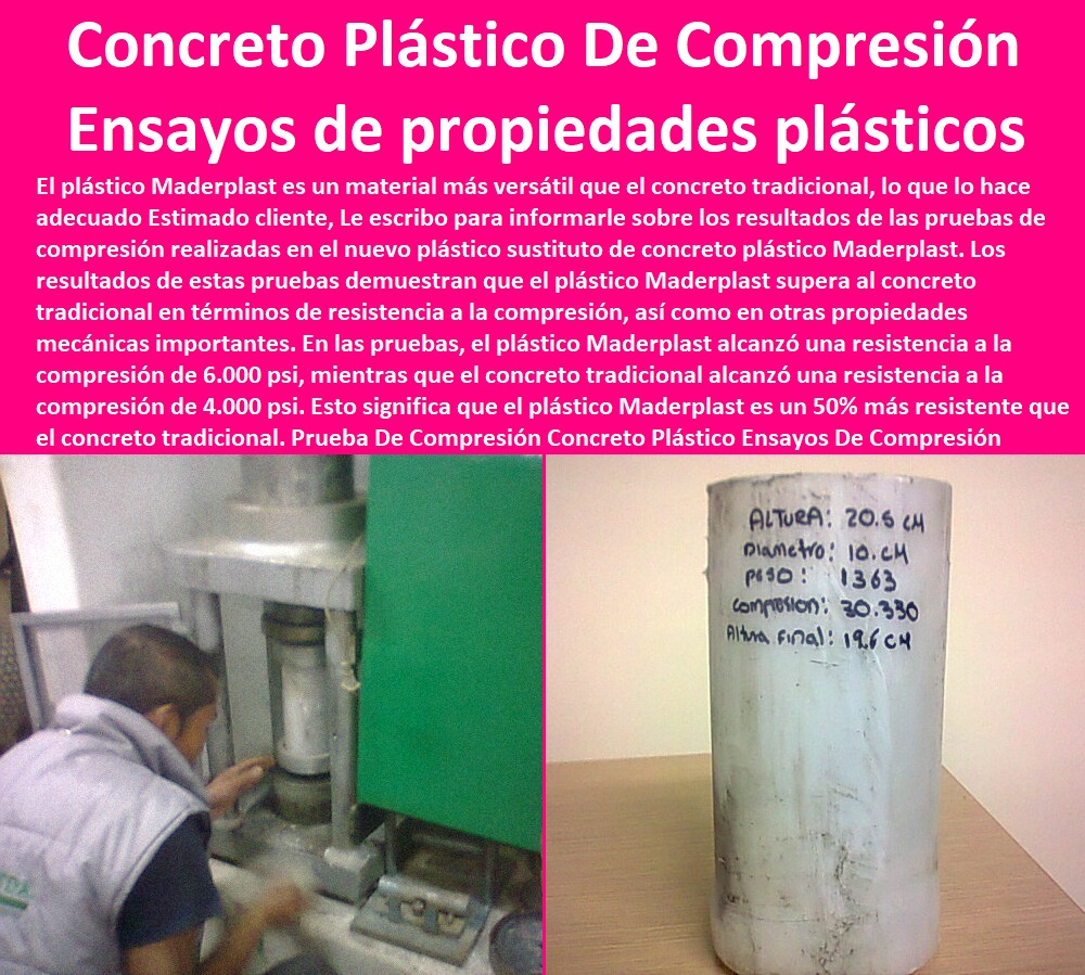 Pruebas De Compresión Concreto  MATERIALES MADERPLAST CON SUS FICHAS TECNICAS CARACTERISTICAS Y Pruebas Y Ensayos De Laboratorio 0 Mejores Materiales Maderplast 0 Cuál Es El Mejor Material 0 Nuevos Materiales De Construcción 0 Material Resistente Al Fuego 0 plástico resistente a altas temperaturas 0 Cuál es el mejor aislante térmico Placas de yeso laminado (PYL) 0 0 0 Pruebas de tensión en polímeros 0 libros sobre plásticos pdf 0 pruebas de fricción, desgaste y resistencia al desgaste 0 astm f 1306 0 prueba punzón en plástico Maderplast 0 Alternativas 0 resistentes a la corrosión Acero Plástico Maderplast 0 Resistencia a la Penetración 0 0 0 Placas balísticas de protección antibala se pueden importar 0 plástico compuesto más fuerte que el acero 0 Pruebas destructivas de los materiales flexión 0 Descubren por casualidad el CrÓNi 0 Comparación Del Desgaste Por Abrasión en El plástico 0 0 0 De Resistencias Maderplast 0 Las Pruebas De Laboratorio De Los Materiales Nuevos 0 Plástico Ensayos De Compresión Plásticos Maderplast 0 Laboratorio resistencia de materiales Plástico Concrelab 0 Ensayos de propiedades mecánicas en plásticos Concrelab 0 Ensayos de propiedades plástico fuerte 0 Pruebas De Compresión Concreto Plástico Ensayos De Compresión Plásticos Maderplast 0 Laboratorio resistencia de materiales Plástico Concrelab 0 Ensayos de propiedades mecánicas en plásticos Concrelab 0 Ensayos de propiedades  plástico fuerte