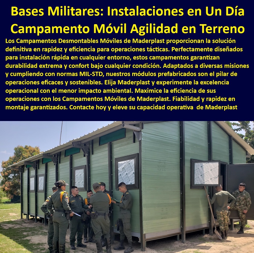 Bases De Operaciones Campamento Policía Desmontable Móviles Maderplast 0 Busca viviendas modulares que se pueden montar en un día. Campamentos móviles operaciones militares. Campamentos militares prefabricados de montaje rápida FM Sistemas de campamento con impacto ambiental reducido - Campamentos móviles con normas MIL-STD - Campamentos tácticos prefabricados para despliegue rápido - Viviendas modulares rápidas para personal militar - Campamentos prefabricados para rápida activación - ¿Dónde puedo encontrar campamentos militares que se instalan en un día? - Campamentos para misiones militares con montaje rápido - Soluciones de emergencia para fuerzas armadas - Módulos de alojamiento militar de alta eficiencia - Bases militares temporales de rápido establecimiento - Campamentos operativos con diseño personalizable - Campamentos desmontables de rápida implementación - Soluciones rápidas de alojamiento para personal de operaciones - Infraestructura de campamento con tecnología avanzada - Sistemas habitacionales con adaptabilidad a climas extremos - Campamentos de operaciones militares desmontables - Estructuras móviles para soporte logístico militar - ¿Qué soluciones ofrece Maderplast para viviendas modulares en situaciones de emergencia? - Bases operativas móviles montaje en un día - ¿Cuáles son los mejores campamentos móviles para operaciones tácticas rápidas? - ¿Cómo puedo adquirir un campamento militar prefabricado de rápida implementación? - Alojamientos tácticos robustos y duraderos - Alojamientos móviles para rápida respuesta táctica - Instalación rápida de campamentos móviles militares - ¿Quién provee campamentos desmontables con capacidad de montaje en un día? - Viviendas temporales con ensamblaje en un día - Campamentos modulares para entornos de alta tensión - Soluciones modulares para operaciones militares - Unidades de vivienda móvil para situaciones tácticas - Campamentos móviles de montaje inmediato para emergencias Bases De Operaciones Campamento Policía Desmontable Móviles Maderplast 0 Busca viviendas modulares que se pueden montar en un día. - Campamentos móviles operaciones militares. - Campamentos militares prefabricados de montaje rápida FM