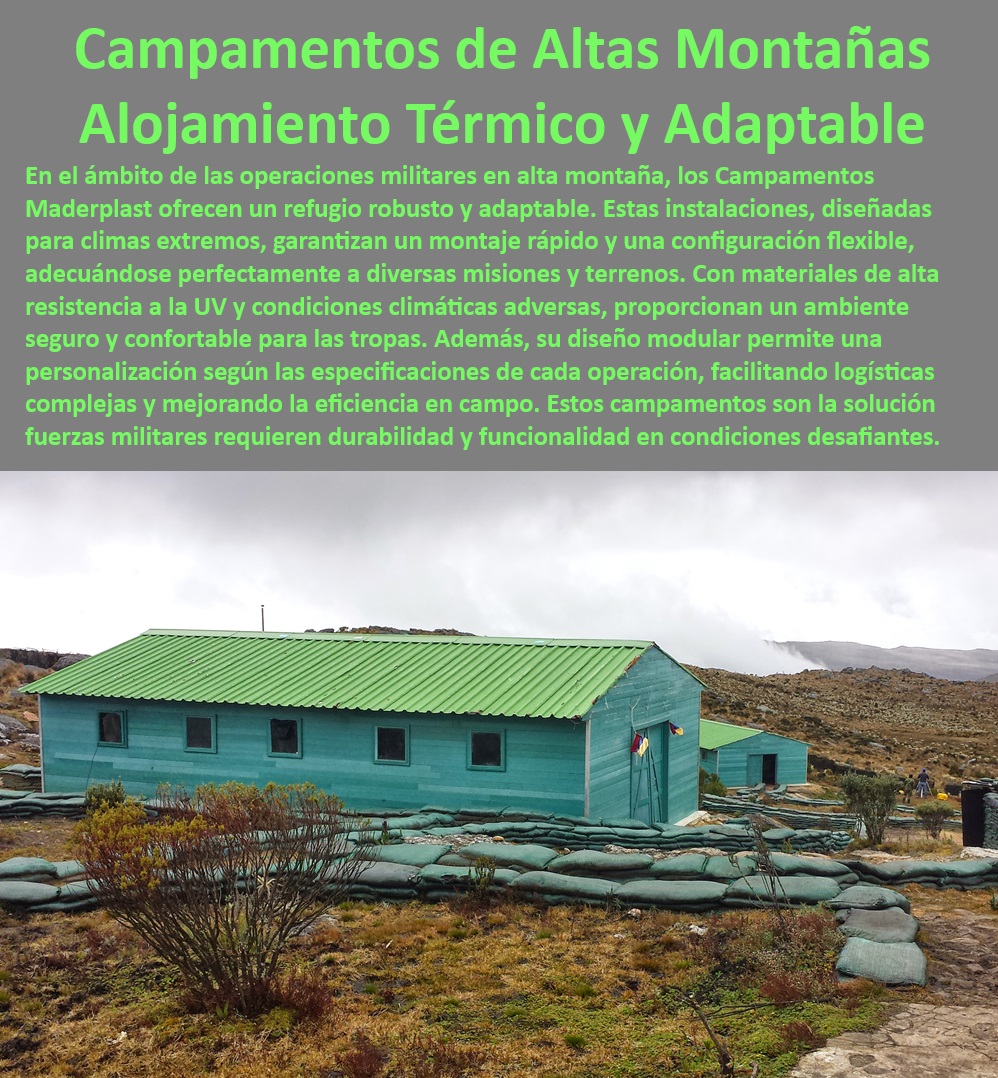 Campamentos Alta Montaña Militares Alojamiento Térmico Climático Maderplast 0 Campamentos con facilidades para montaje rápido Campamentos modulares fácil montaje altitudes extremas Instalaciones portátiles operaciones militar FM ¿Cuáles son las mejores opciones de campamentos portátiles para operaciones en montaña? - Montaje eficaz campamentos zonas hostiles - Maderplast soluciones alojamiento montaña resistente - Configuración flexible campamentos montaña - Campamentos montaña alta resistencia climática - Campamentos montaña con aislamiento térmico - ¿Qué soluciones proporciona Maderplast para alojamientos militares en zonas aisladas? - Maderplast campamentos resistentes condiciones adversas - Campamentos alta montaña durabilidad garantizada - ¿Dónde puedo obtener campamentos militares diseñados para montañas? - Instalaciones modulares montaje rápido montaña - Campamentos militares modular alta montaña - Operaciones montaña campamentos modulares térmicos - Adaptabilidad campamentos extremos fuerzas armadas - Campamentos alta montaña funcionalidad extrema - Campamentos móviles operativos zonas aisladas - ¿Qué ofrece Maderplast en campamentos modulares para altitudes elevadas? - Montaje eficiente campamentos operaciones estratégicas - Soluciones rápidas montaje campamentos extremos - Campamentos térmicos adaptativos fuerzas armadas - Campamentos resistencia climática operaciones militares - ¿Cómo encuentro campamentos para montaña que soportan climas extremos? - Campamentos modulares montaje fácil altitudes - Alojamientos militares personalizados alta montaña - Alojamientos térmicos modulares operaciones militares - Estructuras campaña montaña alta durabilidad - Instalaciones portátiles operaciones militares montaña - Campamentos portátiles facilidades montaje rápido - Alojamiento tropas zonas montañosas extremas - Soluciones alojamiento modular climas extremos Campamentos Alta Montaña Militares Alojamiento Térmico Climático  Maderplast 0 Campamentos con facilidades para montaje rápido - Campamentos modulares fácil montaje altitudes extremas - Instalaciones portátiles operaciones militar FM