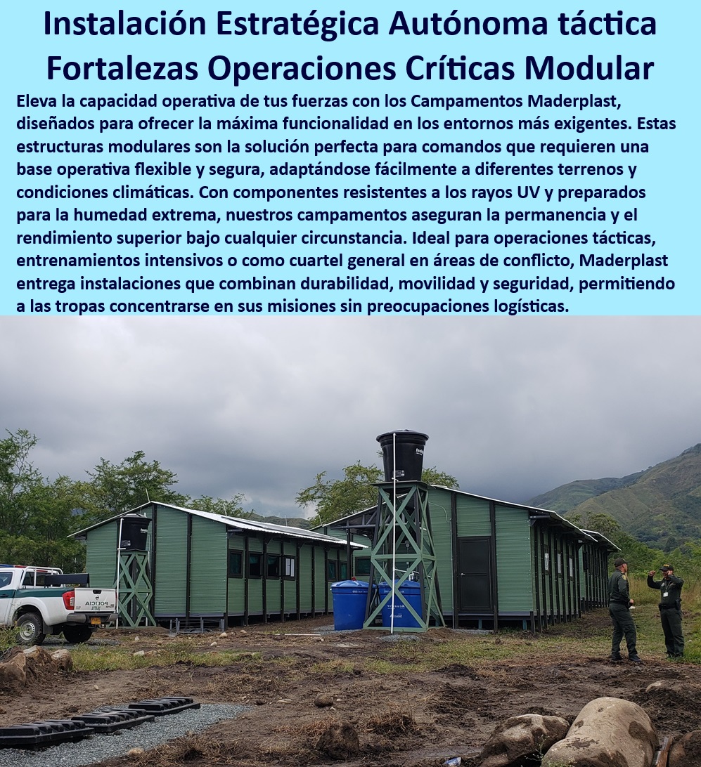 Campamentos Móviles Carabineros Campamentos Modulares Policía Maderplast 04 Instalaciones militares móviles y seguras Soluciones de campamentos para proyectos gran escala Soluciones temporales de alojamiento de tropas Policías Campamentos operativos con adaptabilidad ambiental - Bases operativas modulares para fuerzas armadas - Campamentos de alto rendimiento para zonas conflictivas - ¿Cómo son los campamentos autónomos de Maderplast para misiones críticas? - Implementación de campamentos tácticos para policías - Instalaciones militares móviles y seguras - Bases tácticas modulares para situaciones de emergencia - Alojamientos estratégicos para comandos de operaciones - Soluciones temporales de alojamiento para tropas - Campamentos autónomos resistentes a rayos UV - Infraestructura táctica móvil para fuerzas policiales - Campamentos de despliegue rápido para desastres - Campamentos para fuerzas armadas con alta movilidad - Alojamiento operativo autónomo para misiones críticas - ¿Cuáles son los beneficios de los campamentos operativos de Maderplast? - Soluciones de campamento modular para misiones críticas - Campamentos autónomos para operaciones tácticas - Unidades habitacionales rápidas para fuerzas especiales - Soluciones de vivienda para personal en zonas de riesgo - Soluciones modulares para alojamiento en áreas remotas - Estructuras tácticas móviles para emergencias - Instalaciones seguras para operaciones militares - Sistemas de vivienda temporales para seguridad - Campamentos tácticos móviles para entrenamientos - Soluciones habitacionales para personal de seguridad - ¿Qué opciones ofrece Maderplast para alojamientos temporales de tropas? - Campamentos modulares resistentes a condiciones extremas - ¿Dónde puedo encontrar campamentos modulares para operaciones tácticas? - Bases modulares para comandos de campaña - ¿Maderplast tiene soluciones de campamentos móviles para áreas de conflicto? Campamentos Móviles Carabineros Campamentos Modulares Policía Maderplast - 04 Instalaciones militares móviles y seguras - Soluciones de campamentos para proyectos gran escala - Soluciones temporales de alojamiento de tropas Policías