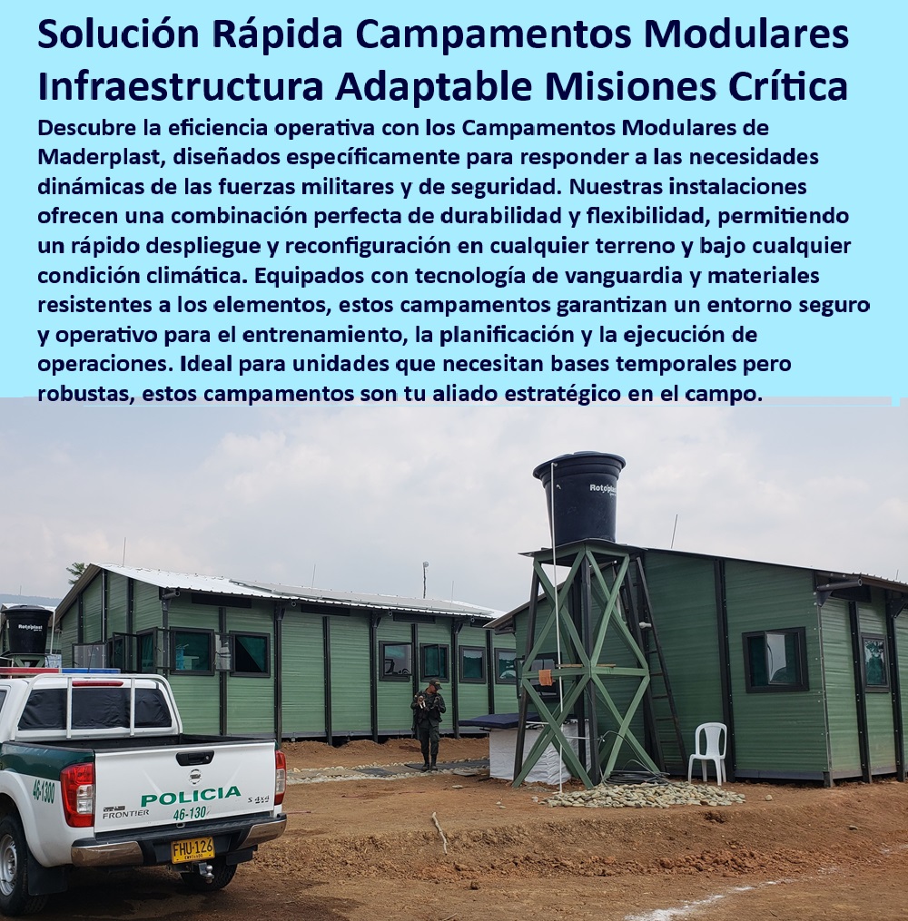 Campamentos Móviles Carabineros Campamentos Modulares Policía Maderplast 04 Instalaciones temporales para entrenamiento militar. Infraestructura adaptable para entrenamiento militar. Dónde puedo comprar campamentos modulares FM Alojamiento modular para operaciones de seguridad pública - Unidades de vivienda modular para emergencias - Infraestructura móvil para respuestas rápidas a emergencias - Sistemas de vivienda temporales para personal de seguridad - Módulos prefabricados para operaciones tácticas - Alojamientos temporales con alta durabilidad - Instalaciones móviles para fuerzas de seguridad - Unidades modulares para rápida configuración y despliegue - Instalaciones de campamento con soporte técnico continuo - Sistemas de campamento robustos para climas extremos - ¿Dónde encuentro soluciones de alojamiento rápido para fuerzas de seguridad? - Soluciones de campamento inoxidable para exteriores - Campamentos de policía con tecnología avanzada - Campamentos modulares para entrenamiento de carabineros - Bases operativas móviles para unidades de comando - ¿Cómo aseguran los campamentos modulares de Maderplast un entorno operativo seguro? - Sistemas de alojamiento militar personalizable - ¿Cuáles son los beneficios de los campamentos modulares en zonas de conflicto? - Campamentos móviles para zonas de conflicto - Infraestructura adaptable para misiones críticas - ¿Cómo puedo obtener campamentos modulares para misiones de entrenamiento militar? - ¿Qué opciones de campamentos modulares ofrece Maderplast para operaciones críticas? - Campamentos modulares para entrenamiento militar - Campamentos con resistencia a condiciones adversas - Campamentos autónomos para fuerzas armadas - Estructuras modulares de fácil montaje para militares - Campamentos operativos temporales para policía - Campamentos de rápida implementación para desastres - Campamentos militares modulares y seguros - Soluciones rápidas de alojamiento para emergencias Campamentos Móviles Carabineros Campamentos Modulares Policía Maderplast - 04 Instalaciones temporales para entrenamiento militar. - Infraestructura adaptable para entrenamiento militar. - ¿Dónde puedo comprar campamentos modulares FM