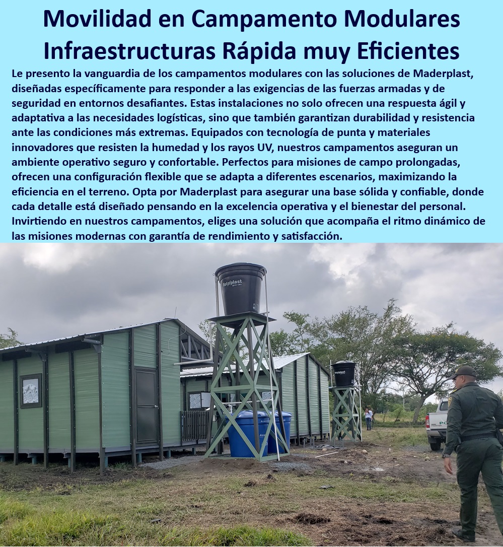 Campamentos Móviles Carabineros Campamentos Modulares Policía Maderplast 04 Qué tipo de alojamiento utilizan las fuerzas especiales en misiones Cuáles son las mejores opciones campamentos temporales para tropas Instalaciones Bases operativas móviles para operaciones militares - Instalaciones rápidas para emergencias militares - Campamentos modulares con garantía de rendimiento - ¿Cuáles son las mejores opciones de campamentos modulares para operaciones tácticas? - Campamentos de despliegue rápido para situaciones de crisis - Campamentos de alto rendimiento para seguridad nacional - Infraestructuras móviles personalizadas para operaciones críticas - Infraestructura de campamento duradera para terrenos difíciles - Sistemas de campamento con tecnología avanzada - Soluciones habitacionales eficientes para misiones prolongadas - Campamentos móviles para respuesta rápida en desastres - Alojamientos temporales que maximizan la movilidad operativa - ¿Cómo aseguran los campamentos Maderplast un rendimiento óptimo en condiciones extremas? - ¿Qué infraestructuras ofrece Maderplast para misiones militares en terrenos difíciles? - Alojamientos modulares resistentes a condiciones extremas - Unidades habitacionales móviles con adaptabilidad ambiental - Módulos habitacionales para fuerzas de seguridad - Campamentos militares optimizados para eficiencia logística - Soluciones modulares de campamento para fuerzas armadas - Instalaciones temporales eficientes para misiones tácticas - ¿Qué características hacen únicos a los campamentos móviles de Maderplast para fuerzas de seguridad? - Campamentos con componentes de alta tecnología para ejército - Soluciones de vivienda móvil para personal de seguridad - Equipamiento de campamentos con resistencia a rayos UV - Estructuras de campamento equipadas para clima adverso - Configuración flexible de campamentos para diferentes escenarios - Campamentos tácticos equipados para durabilidad y seguridad - Soluciones de alojamiento autónomo para tropas - ¿Dónde puedo encontrar soluciones de alojamiento rápido para emergencias militares? - Campamentos tácticos adaptativos para entrenamientos intensivos Campamentos Móviles Carabineros Campamentos Modulares Policía Maderplast - 04 ¿Qué tipo de alojamiento utilizan las fuerzas especiales en misiones - ¿Cuáles son las mejores opciones campamentos temporales para tropas Instalaciones