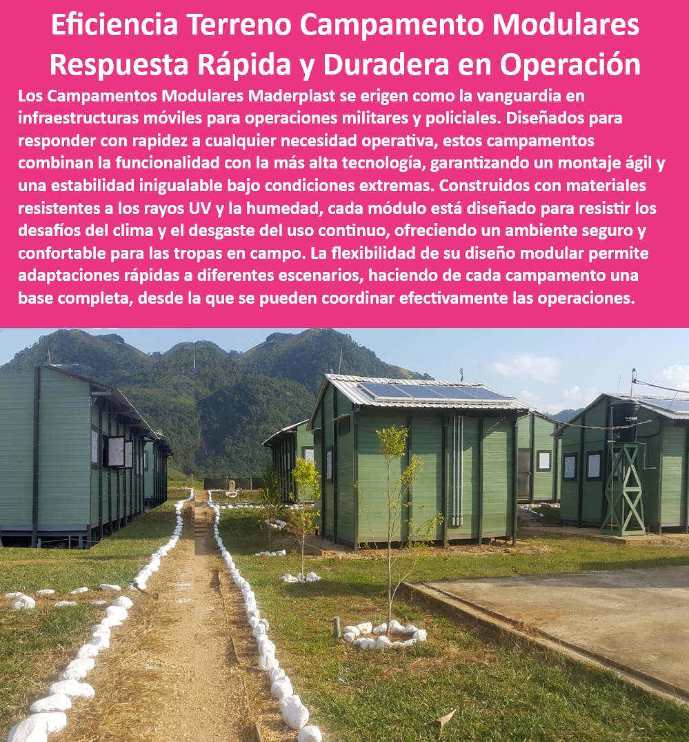 Campamentos Móviles Militares Campamentos Modulares Policía Maderplast 01 Infraestructura rápida para operaciones policiales Soluciones rápidas de montaje para campamentos militares Módulos operativos para situaciones extremas Campamentos Móviles Militares Campamentos Modulares Policía Maderplast - 01 Infraestructura rápida para operaciones policiales - Soluciones rápidas de montaje para campamentos militares - Módulos operativos para situaciones extremas