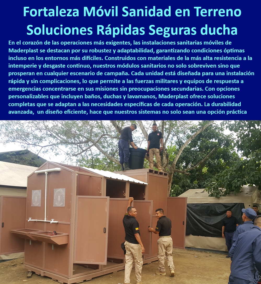 Casetas Baño Infraestructura Higiene Móvil Baños Portátiles Maderplast Eficiencia sanitaria campamentos temporales Duchas móviles personalizadas ejército Módulos ducha de fácil montaje Unidades sanitarias portátiles campamento Sanitarios resistentes para ambientes exigentes - ¿Maderplast tiene soluciones de sanitarios que se pueden personalizar para necesidades militares? - Duchas de campaña de fácil instalación - ¿Qué opciones de duchas móviles ofrece Maderplast para campamentos temporales? - ¿Cómo son las unidades de higiene de Maderplast en términos de eficiencia y facilidad de instalación? - Unidades de higiene móvil para operaciones en terreno - Equipos de ducha para respuesta a emergencias - Módulos de ducha portátiles de fácil montaje - Busco instalaciones sanitarias portátiles que soporten condiciones extremas, ¿cuáles recomienda Maderplast? - Soluciones de higiene autónomas para campamentos móviles - Baños móviles ecológicos para entornos desafiantes - Infraestructura sanitaria móvil para bases militares - Sanitarios portátiles para alojamiento de emergencia - Instalaciones de baño adaptables para campamentos temporales - Equipos de higiene portátil con tecnología avanzada - Soluciones de sanitarios para campamentos de obra - Soluciones sanitarias móviles para campamentos militares - Sistemas de saneamiento eficientes en campo - Sistemas de sanitarios móviles de alta durabilidad - Unidades sanitarias móviles con sistemas de reciclaje de agua - Módulos de baño con instalación rápida y sin complicaciones - Sanitarios móviles con opciones personalizables - Duchas portátiles seguras y eficientes - Instalaciones de baño temporales para fuerzas armadas - Duchas móviles resistentes a la intemperie - Infraestructura de higiene para despliegues rápidos - Duchas móviles personalizadas para el ejército - Necesito baños portátiles duraderos para operaciones militares, ¿qué modelos tiene Maderplast? - Módulos de baño duraderos para condiciones extremas - Baños portátiles robustos para uso militar Casetas Baño Infraestructura Higiene Móvil Baños Portátiles Maderplast - Eficiencia sanitaria campamentos temporales - Duchas móviles personalizadas ejército - Módulos ducha de fácil montaje Unidades sanitarias portátiles campamento