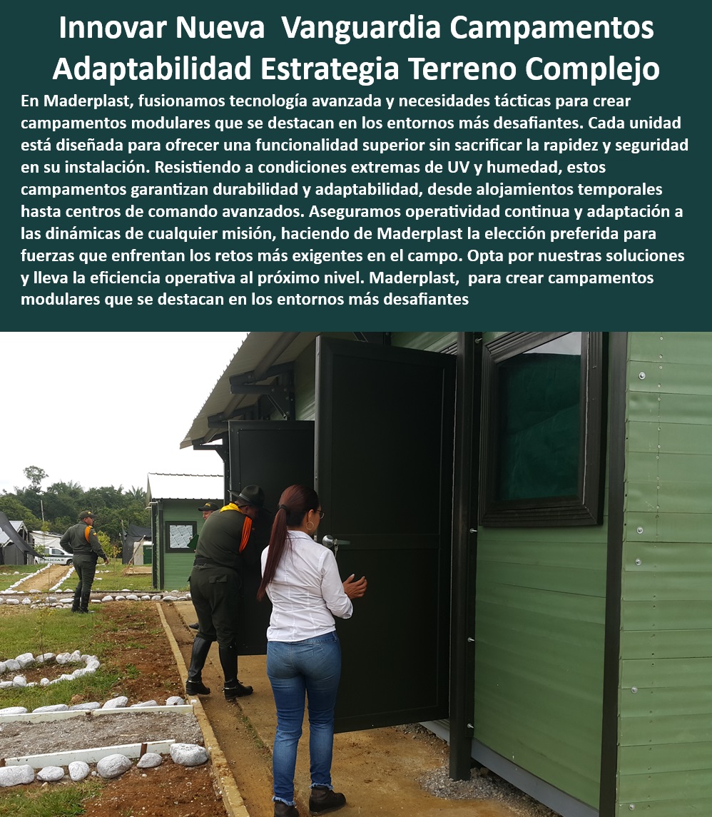 Construcción Requisito Diseño Rápido Duradero De Campamento Militar Maderplast 0 Campamentos para maniobras estratégicas Cuáles son los mejores campamentos móviles para operaciones de campo Qué ofrece diseño campamento modulares Instalación rápida de campamentos militares - Soluciones de campamento resistente a la humedad - Infraestructura de campaña adaptable y segura - Campamentos con alto rendimiento en condiciones adversas - Estructuras de campaña de montaje rápido - Soluciones de campamento táctico personalizable - Campamentos reconfigurables para misiones diversas - Alojamientos militares optimizados para la eficiencia - Centros de comando modular para terrenos difíciles - Módulos de vivienda temporal con alta adaptabilidad - Unidades habitacionales móviles para fuerzas armadas - Campamentos operativos móviles bajo presión extrema - Centros de comando eficientes en el campo - Campamentos modulares avanzados para terreno complejo - Campamentos modulares inoxidables para uso prolongado - Infraestructura modular resistente para operaciones - ¿Cuáles son los campamentos más duraderos y adaptables para operaciones de campo? - Campamentos de rápida movilización para emergencias - Campamentos duraderos con protección UV - Sistemas de alojamiento militar en ambientes extremos - Infraestructura militar personalizada para requisitos específicos - Soluciones robustas para alojamiento de tropas - ¿Cómo puedo asegurar la rapidez en la instalación de un campamento militar? - Infraestructura de alojamiento desplegable para militares - Implementación de campamentos militares con eficiencia operativa - Busco soluciones de campamento que se adapten a diferentes misiones militares, ¿qué recomienda Maderplast? - Tecnología de vanguardia en campamentos militares - Alojamientos temporales resistentes para operaciones militares - ¿Qué opciones de campamentos modulares ofrece Maderplast para terrenos difíciles? - Necesito un campamento militar resistente a condiciones extremas, ¿cuáles son mis opciones?  Construcción Requisito Diseño Rápido Duradero De Campamento Militar Maderplast 0 Campamentos para maniobras estratégicas - ¿Cuáles son los mejores campamentos móviles para operaciones de campo - Qué ofrece diseño campamento modulares