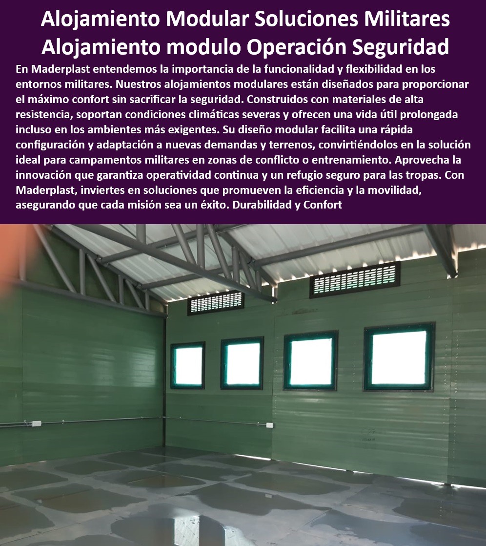 Cuartos Dormitorios Alojamientos Refugio Militar Habitaciones Albergues Maderplast 0 Alojamientos temporales con alta capacidad adaptación climática Alojamientos temporales modulares militares Dormitorios militares y protección Campamentos de campo con alta resistencia climática - Infraestructura temporal para bases operativas - Alojamientos temporales con capacidad de adaptación climática - Proveedor de campamentos duraderos para fuerzas armadas - ¿Quién suministra campamentos militares con opciones de personalización? - Campamentos para climas extremos - Alojamientos para tropas con requisitos de seguridad - Campamentos de rápida implementación para desastres - Proyectos de campamento llave en mano - Proveedores de campamentos con certificaciones internacionales - Sistemas de alojamiento móvil para operaciones tácticas - Campamentos modulares resistentes para militares - Campamentos con facilidades de montaje y desmontaje rápido - Soluciones de campamento rápido para emergencias - Soluciones de vivienda temporales para zonas de conflicto - Alojamientos militares personalizables - Campamentos prefabricados para rápida movilización - Campamentos móviles para intervenciones de emergencia - Encuentra campamentos temporales seguros para zonas de desastre. - Instalaciones militares temporales y seguras - Refugios militares modulares con protección UV - Campamentos autónomos para operaciones remotas - Campamentos modulares para ambientes hostiles - Campamentos con garantía extendida y soporte técnico - Proveedor líder en campamentos para licitaciones públicas - Módulos de vivienda para personal militar - ¿Qué proveedor ofrece los campamentos más resistentes para condiciones extremas? - Licitaciones de campamentos para gobiernos y ONGs - Necesito campamentos modulares que puedan adaptarse a diferentes climas. - Busco un sistema de alojamiento modular rápido para operaciones militares. Cuartos Dormitorios Alojamientos Refugio Militar Habitaciones Albergues Maderplast 0 Alojamientos temporales con alta capacidad adaptación climática - Alojamientos temporales modulares militares - Dormitorios militares y protección