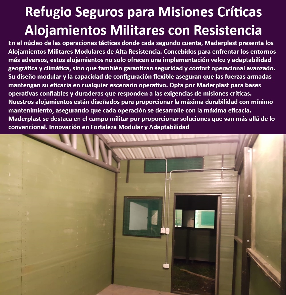 Cuartos Dormitorios Alojamientos Refugio Militar Habitaciones Albergues Maderplast 0 Recámaras de la guarnición Barracas temporales para operaciones militares extensas Aposentos campaña Alojamiento militar modulares Instalaciones temporales seguras para despliegues rápidos - Unidades de vivienda militar con capacidad de adaptación geográfica - Centros de comando móviles para gestión de emergencias - Centros operacionales móviles para fuerzas armadas - Campamentos de emergencia con soporte logístico integral - Bases temporales militares con facilidad de montaje - Refugios de alta durabilidad para operaciones prolongadas - ¿Cuáles son los mejores campamentos modulares para despliegues rápidos en zonas de desastre? - Alojamientos de rápida configuración para operaciones tácticas - Soluciones de vivienda temporal para bases de campaña - Estructuras de campamento para condiciones climáticas severas - Alojamientos de rápida instalación para desastres naturales - Habitacionales militares modulares con protección UV - ¿Qué proveedores ofrecen estructuras de campamento adaptables para diversos climas? - Refugios modulares adaptables para misiones críticas - Refugios operacionales para misiones militares extendidas - Alojamientos militares inoxidables para ambientes húmedos - Estructuras móviles para alojamiento de tropas en zonas de conflicto - Necesito soluciones rápidas de vivienda para operaciones militares, ¿qué recomiendas? - Campamentos militares de alta resistencia para terrenos adversos - Soluciones de campaña con mínima necesidad de mantenimiento - Módulos prefabricados para alojamiento de fuerzas especiales - Alojamiento modular rápido para operaciones militares - Busco refugios militares resistentes para condiciones extremas, ¿alguna opción? - Campamentos modulares para reconstrucción tras desastres - Instalaciones tácticas móviles para control de crisis - Dormitorios de campaña personalizables para ejércitos - Campamentos autónomos para respuestas de emergencia - Barracas militares resistentes a condiciones extremas - ¿Dónde puedo encontrar alojamientos militares modulares para misiones de emergencia? Refugio Cuartos Dormitorios Alojamientos Refugio Militar Habitaciones Albergues Maderplast 0 Recámaras de la guarnición - Barracas temporales para operaciones militares extensas - Aposentos campaña - Alojamiento militar modulares Refugio