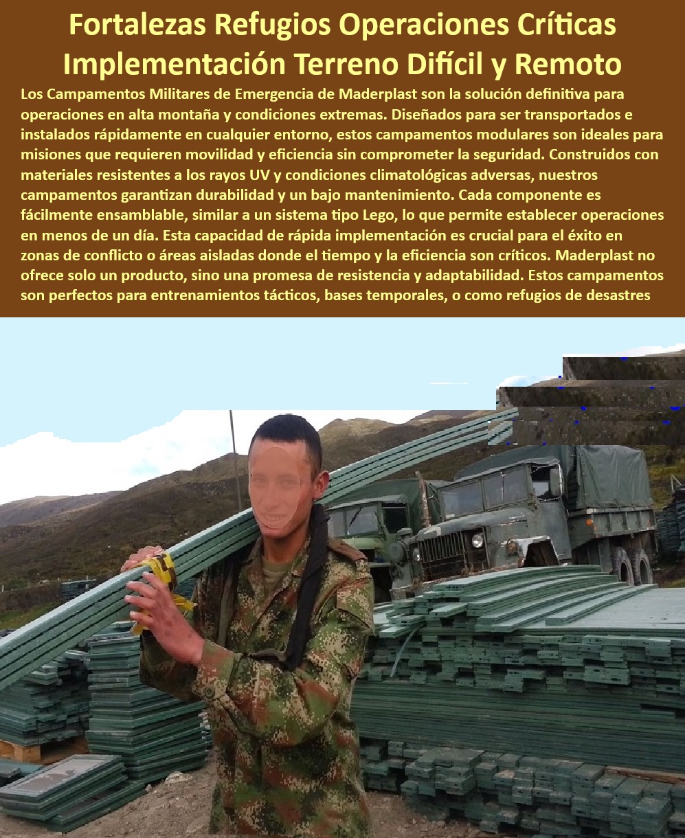 Puestos de vigilancia Cabinas Garitas militares Caseta de Guardia Maderplast 0 Estaciones de monitoreo militar con tecnología avanzada Torres de guardia portátiles Estructuras defensivas blindadas Puestos Garitas de observación Puestos de vigilancia Sistemas de alojamiento para misiones críticas - Campamentos de rápida implementación remota - Campamentos con altos estándares de seguridad y adaptabilidad - Unidades de campamento transportables y resistentes - Campamentos militares para terrenos difíciles - ¿Cuáles son las mejores opciones de campamentos modulares para terrenos difíciles? - ¿Cómo puedo encontrar campamentos militares diseñados para condiciones extremas? - ¿Qué soluciones ofrece Maderplast para operaciones militares en alta montaña? - Refugios modulares para operaciones extremas - Módulos de vivienda para entornos hostiles - ¿Dónde obtener campamentos rápidos y seguros para zonas remotas? - Instalación rápida de campamentos militares - Soluciones de campamento en alta montaña - Campamentos de montaje rápido en exteriores - Campamentos tácticos en zonas de conflicto - Sistemas de alojamiento modular en zonas remotas - Infraestructura de campamento para terrenos difíciles - ¿Qué refugios operativos ofrece Maderplast para terrenos inaccesibles? - Campamentos duraderos para uso militar - Campamentos resistentes a climas adversos - Equipos de campaña para zonas aisladas - Implementaciones de refugio en condiciones extremas - Infraestructura militar adaptable en terreno difícil - Campamentos MIL-STD para operaciones tácticas - Refugios operacionales en terrenos inaccesibles - Módulos ensamblables estilo Lego para militares - Implementación de refugios en terrenos difíciles - Fortalezas móviles para condiciones extremas - Campamentos de emergencia para operaciones críticas - Módulos de campamento con resistencia UV Cabinas Garitas militares Caseta de Guardia Maderplast 0 Estaciones de monitoreo militar con tecnología avanzada - Torres de guardia portátiles - Estructuras defensivas blindadas Puestos Garitas de observación