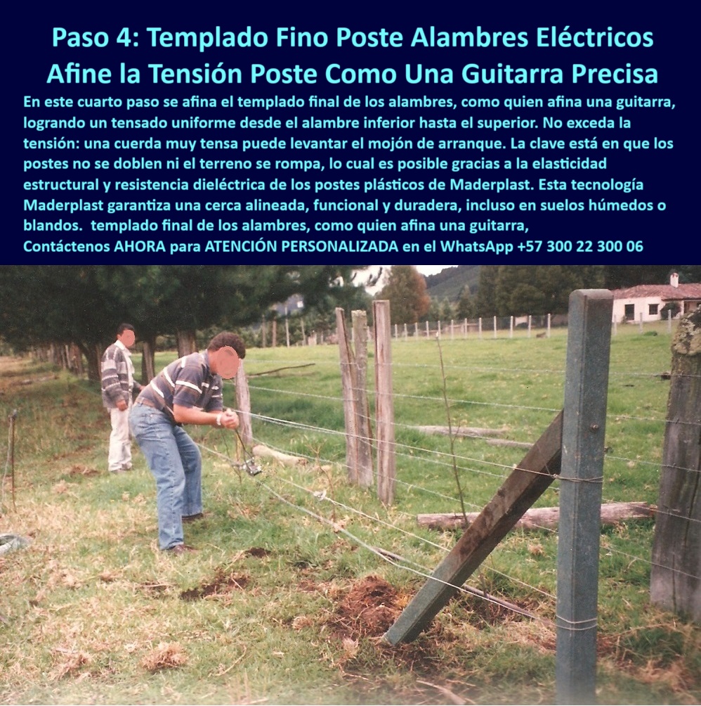Paso A Paso Instalación Eficiente De Cercas Eléctricas Postes Dieléctricos Maderplast 0 estacón plástico con separación de 25 metros postes de polímero para cercas agroecológicas postes para pastoreo intensivo en zonas húmedas  Esta imagen nos muestra el momento exacto del templado final de una cerca eléctrica rural, donde un operario ajusta la tensión del alambre como si afina una guitarra, logrando precisión milimétrica desde el alambre inferior hasta el superior, los postes plásticos Maderplast visibles en color verde estructural están reforzados con pie de amigo, brindando máxima estabilidad incluso en suelos húmedos, su forma no se dobla ni parte, y gracias a su composición dieléctrica reciclada no requiere aisladores ni concreto, estos postes Maderplast resisten hasta 25 años sin mantenimiento, ideal para pastoreo rotativo, cerramientos ganaderos o división de fincas en zonas tropicales como el eje cafetero colombiano, su memoria plástica permite tensar sin fractura ni desplazamiento, permitiendo reutilización y ahorro sostenible, la escena representa tecnología de campo aplicada con resultados visibles y permanentes, con alta eficiencia, bajo impacto ambiental y máxima durabilidad, perfecta para ingenieros agrónomos y ganaderos tecnificados que buscan soluciones que resuelvan hoy y perduren para siempre. A CONTINUACIÓN UN LISTADO CON OTROS PRODUCTO SIMILARES DE MADERPLAST:, - Poste robusto en ladera con sistema dieléctrico sin óxido, - Sistema de cercado rural con postes sin mantenimiento visible, - poste-instalación-paso-a-paso, - Poste estructural verde usado para cercas eléctricas ganaderas, - poste de alta tensión para cercas, - Esta imagen nos muestra el momento exacto del templado final de una cerca eléctrica rural, donde un operario ajusta la tensión del alambre como si afinara una guitarra, logrando precisión milimétrica desde el alambre inferior hasta el superior, los postes plásticos Maderplast visibles en color verde estructural están reforzados con pie de amigo, brindando máxima estabilidad incluso en suelos húmedos, su forma no se dobla ni parte, y gracias a su composición dieléctrica reciclada no requiere aisladores ni concreto, estos postes Maderplast resisten hasta 25 años sin mantenimiento, ideal para pastoreo rotativo, cerramientos ganaderos o división de fincas en zonas tropicales como el eje cafetero colombiano, su memoria plástica permite tensar sin fractura ni desplazamiento, permitiendo reutilización y ahorro sostenible, la escena representa tecnología de campo aplicada con resultados visibles y permanentes, con alta eficiencia, bajo impacto ambiental y máxima durabilidad, perfecta para ingenieros agrónomos y ganaderos tecnificados que buscan soluciones que resuelvan hoy y perduren para siempre. A CONTINUACIÓN UN LISTADO CON OTROS PRODUCTO SIMILARES DE MADERPLAST:, - poste resistente para pastoreo intensivo, - poste con pie de amigo duradero, - Perfil plástico reciclado para electrificación rural en pradera, - Recomendación de poste plástico dieléctrico que no necesite mantenimiento, - poste-plástico-para-cerca, - Tensado progresivo de alambres en terreno húmedo con poste, - ¿Se puede instalar un poste sin usar concreto?, - poste-reutilizable-para-ganadería, - poste divisor para terrenos húmedos, - poste plástico resistente a impactos, - poste resistente a cambios de clima, - Instalación técnica de poste con soporte diagonal tipo madrina, - poste anticorrosivo sin aisladores, - ¿Cómo afinar la tensión de los alambres en una cerca eléctrica?, - poste para tensión de alambres eléctricos, - Tecnología de postes plásticos visibles en finca colombiana, - poste estructural libre de óxido, - poste dieléctrico con memoria plástica, - Mejores postes para dividir potreros en terrenos irregulares, - poste reforzado para suelos blandos, - Dame opciones de postes plásticos resistentes para suelos blandos, - poste plástico para separación de praderas, - poste plástico para zonas tropicales, - poste-tensado-perfecto, - poste-sin-mantenimiento, - poste dieléctrico sin mantenimiento, - poste reciclado para electrificación rural, - poste fácil de perforar con broca, - ¿Cuál es el mejor poste para cercas eléctricas en terrenos húmedos?, - poste para cerramiento de alta durabilidad, - poste liviano fácil de instalar, - poste-resistente-a-humedad, - Postes reciclados sin óxido ideales para rotación intensiva, - ¿Qué poste no se parte al tensar alambres en cercas ganaderas?, - poste-para-alambre-eléctrico, - ¿Qué poste me recomiendan para tensar alambres sin que se doblen?, - poste-plástico-dieléctrico, - poste agrícola que no se pudre, - poste-para-suelos-blandos, - Soporte firme en terreno mojado para división de potrero, - Poste plástico con pie de amigo tensado con alambre eléctrico, - poste para cercas ganaderas intensivas, - Ganadero tensando alambres con herramienta sobre poste plástico, - poste-plastico-con-pie-de-amigo-tensado-alambre-cerca-electrica.jpg, - ¿Dónde puedo conseguir postes plásticos resistentes para potreros?, - poste plástico para cerca eléctrica rural, - poste que no requiere pintura, - poste-de-concreto, - poste plástico para potreros en ladera, - poste ecológico para ganadería tecnificada, - poste plástico para rotación de potreros 0 Paso A Paso Instalación Eficiente De Cercas Eléctricas Postes Dieléctricos Maderplast 0 estacón plástico con separación de 25 metros, - postes de polímero para cercas agroecológicas, - postes para pastoreo intensivo en zonas húmedas, 