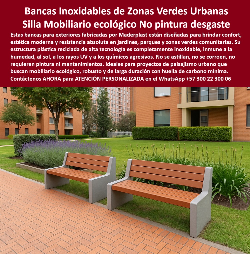 Bancas Exteriores Mobiliario Ecológico Durable de exteriores jardines Maderplast 0 Mobiliario para zonas verdes Bancas comunitarias inoxidables Muebles exteriores sin mantenimiento Sillas plásticas Bancas Exteriores MobiL 0 Bancas Exteriores Mobiliario Ecológico Durable de exteriores jardines Maderplast 0 Mobiliario para zonas verdes, - Bancas comunitarias inoxidables, Muebles exteriores sin mantenimiento, - Sillas plásticas Bancas Exteriores MobiL