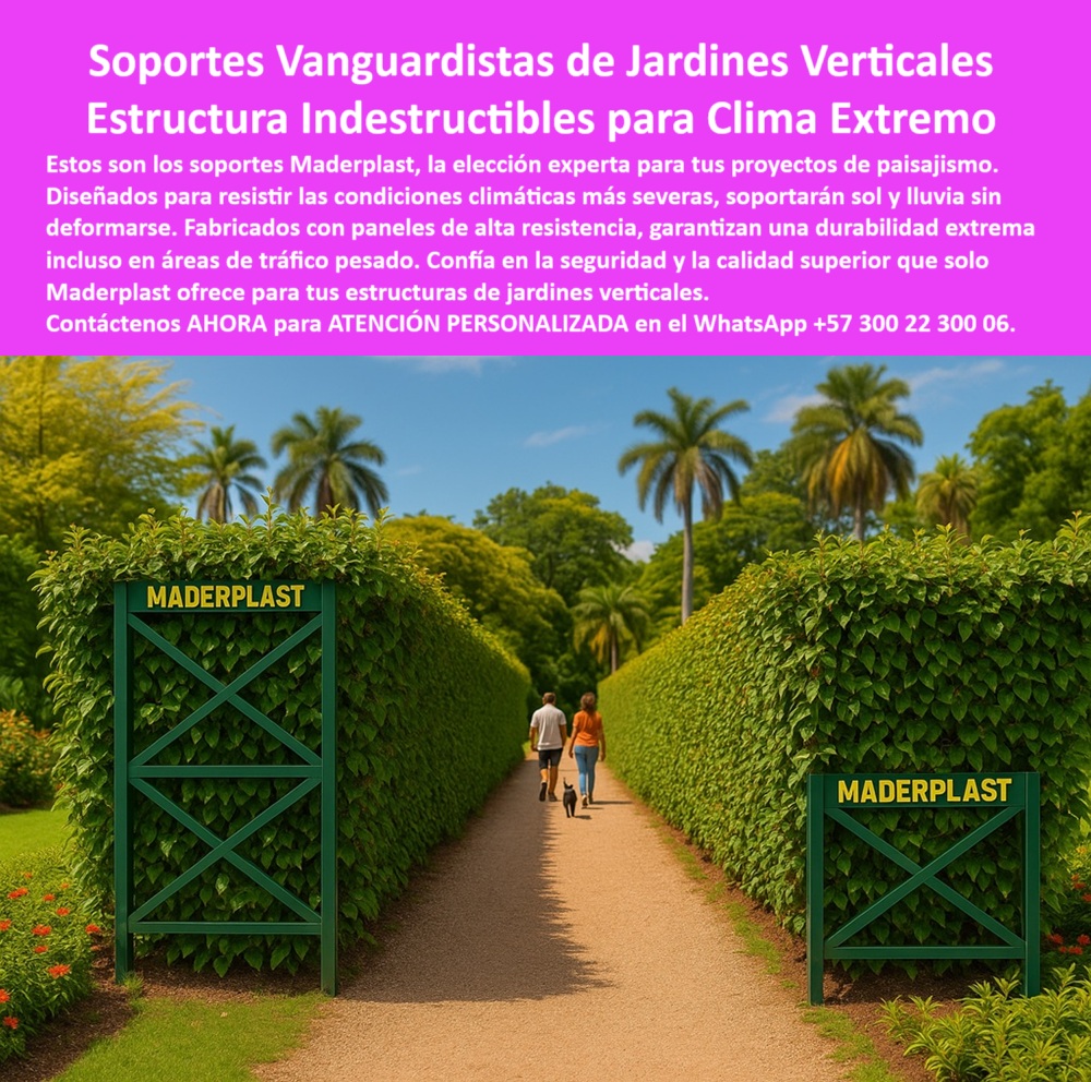 Estructuras Diseño Vanguardia Pérgolas Vivas Jardines Verticales Soportes Maderplast 0 Soportes para clima extremo soportan sol y lluvia Paneles tráfico pesado resistencia extrema desgaste Estructuras seguridad no se deforman 0  Estructuras Diseño Vanguardia Pérgolas Vivas Jardines Verticales Soportes Maderplast 0 Soportes para clima extremo soportan sol y lluvia, - Paneles tráfico pesado resistencia extrema desgaste Estructuras seguridad no se deforman