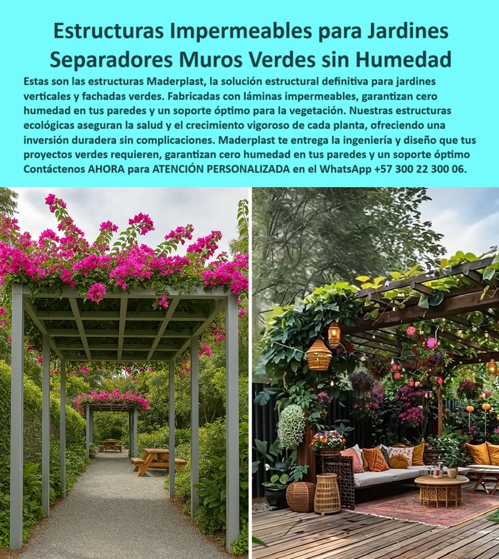 Estructuras Jardines Verticales Muros laminas Impermeables estructurales Maderplast 0 Estructuras jardines verticales impermeables sin humedad pared Soporte fachadas verdes Estructuras ecológicas garantizan salud planta 0  Estructuras Jardines Verticales Muros laminas Impermeables estructurales Maderplast 0 Estructuras jardines verticales impermeables, sin humedad pared, - Soporte fachadas verdes, - Estructuras ecológicas garantizan salud planta, 0
