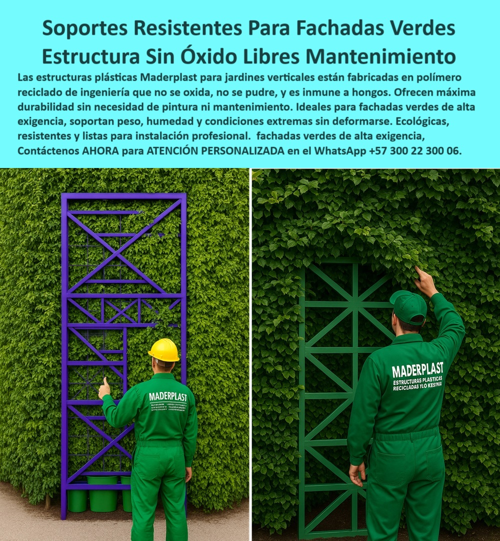 Estructuras Jardines Verticales Muros laminas Impermeables estructurales Maderplast 0 Soporte fachadas verdes no se pudre no se oxida cero hongos Paneles para muros verdes sin mantenimiento ni pintura Estructura jardín PP 0  Estructuras Jardines Verticales Muros laminas Impermeables estructurales Maderplast 0 Soporte fachadas verdes no se pudre, no se oxida, cero hongos, - Paneles para muros verdes sin mantenimiento ni pintura, - Estructura jardín PP