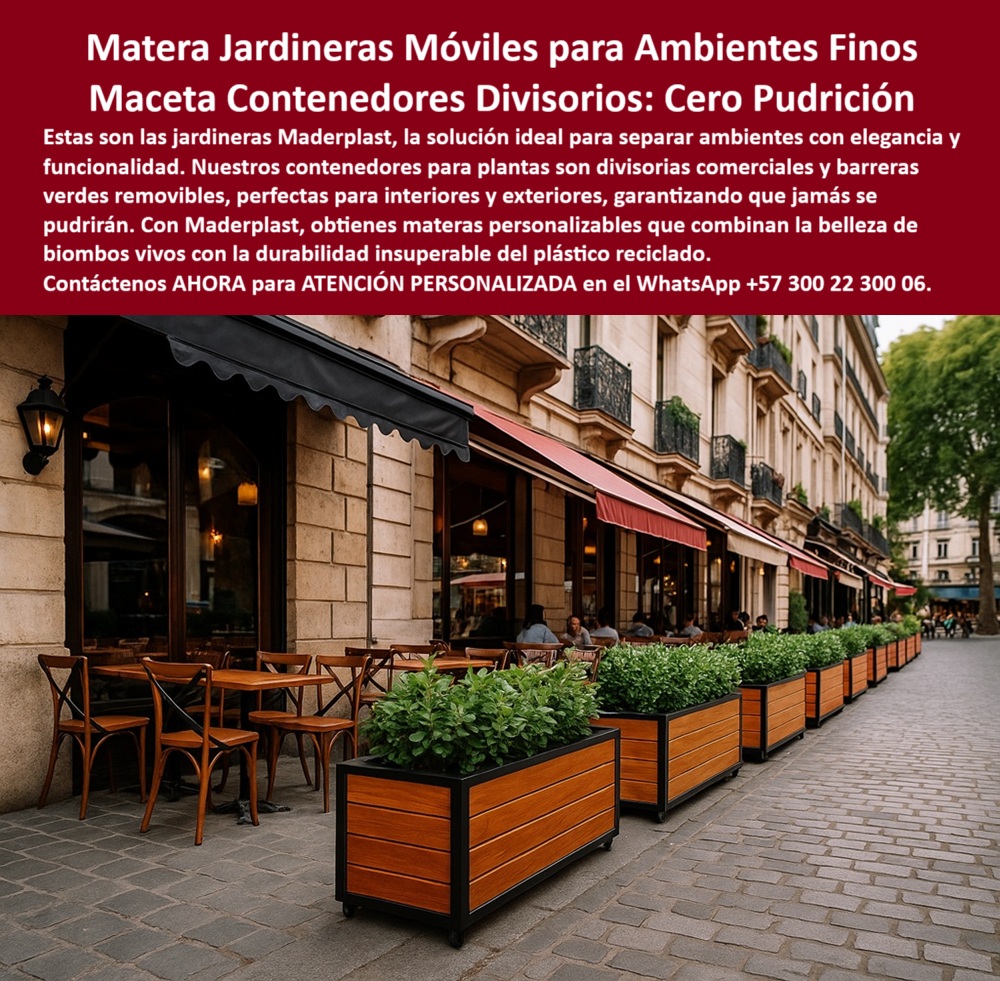 Jardineras Móviles Separadoras De Ambientes Biombos Vivos Macetas Maderplast 0 Contenedores plantas divisorias comerciales Barreras verdes removibles interiores exteriores no se pudren Materas personalizables Jardineras 0  Jardineras Móviles Separadoras De Ambientes Biombos Vivos Macetas Maderplast 0 Contenedores plantas divisorias comerciales, - Barreras verdes removibles interiores, exteriores, no se pudren, - Materas personalizables Jardineras 0
