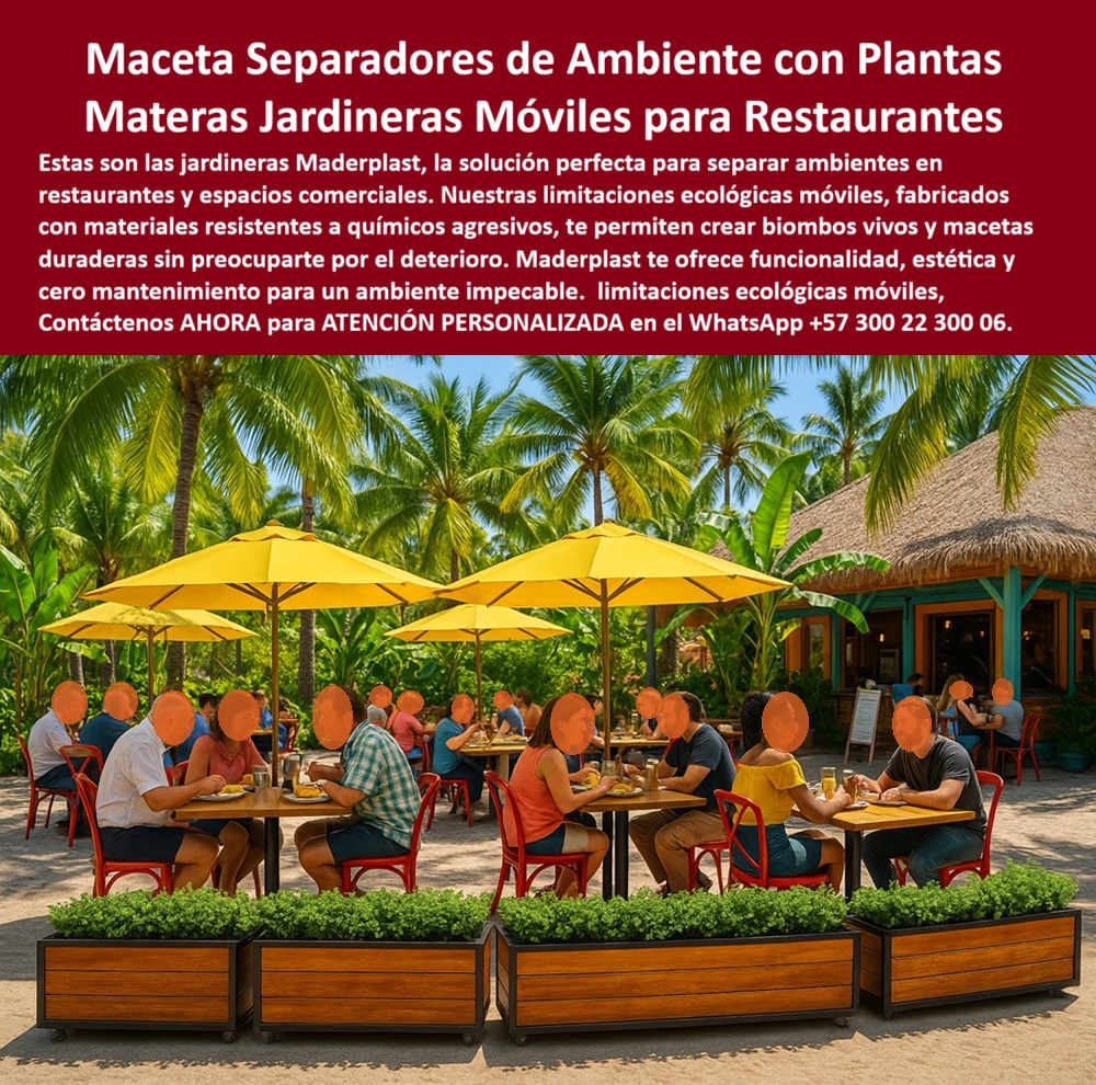 Jardineras Móviles Separadoras De Ambientes Biombos Vivos Macetas Maderplast 0 Separadores de ambiente con plantas Limitaciones ecológicas móviles Jardineras para restaurantes resistentes químicos agresivos Los asientos 0  Jardineras Móviles Separadoras De Ambientes Biombos Vivos Macetas Maderplast 0 Separadores de ambiente con plantas, - Limitaciones ecológicas móviles, - Jardineras para restaurantes resistentes químicos agresivos, - Los asientos