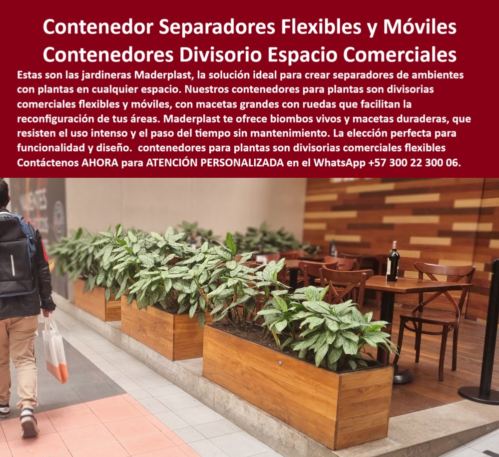 Jardineras Móviles Separadoras De Ambientes Biombos Vivos Macetas Maderplast 0 Separadores verdes flexibles Contenedores plantas divisorias comerciales Jardineras móviles separadoras espacios Macetas grandes con 0  Jardineras Móviles Separadoras De Ambientes Biombos Vivos Macetas Maderplast 0 Separadores verdes flexibles, - Contenedores plantas divisorias comerciales, - Jardineras móviles separadoras espacios, - Macetas grandes con