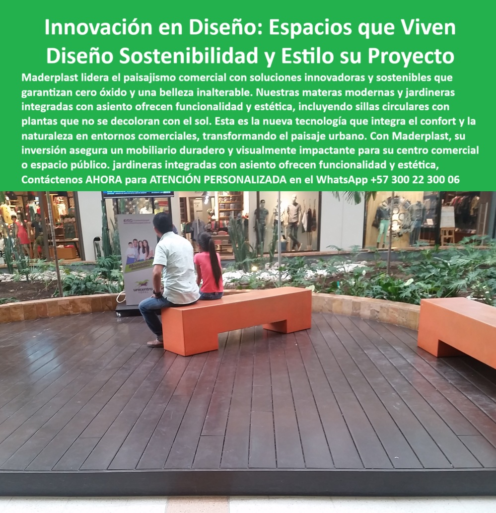 Materas Modernas Jardineras Integradas Mobiliario Comercial Macetas Maderplast 0 Paisajismo comercial innovador soluciones sostenibles cero óxido Sillas circulares con plantas no se decoloran con sol Diseño Jardineras 0  Materas Modernas Jardineras Integradas Mobiliario Comercial Macetas Maderplast 0 Paisajismo comercial innovador soluciones sostenibles, cero óxido, - Sillas circulares con plantas no se decoloran con sol Diseño Jardineras