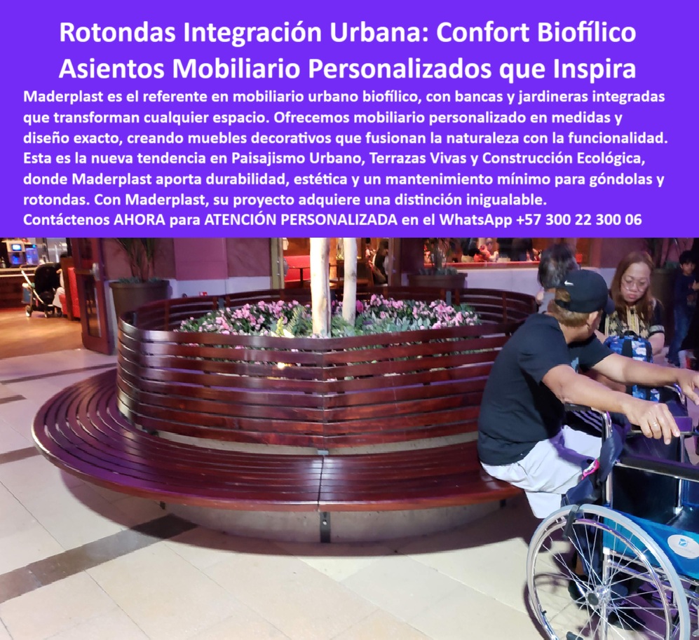 Mobiliario Jardineras Asientos Circulares Integrados góndolas rotondas Maderplast 0 Bancas con jardinera integrada Mobiliario personalizado medidas y diseño exacto Mobiliario urbano biofílico Muebles decorativos 00  Mobiliario Jardineras Asientos Circulares Integrados góndolas rotondas Maderplast 0 Bancas con jardinera integrada, - Mobiliario personalizado medidas y diseño exacto, - Mobiliario urbano biofílico, Muebles decorativos 00