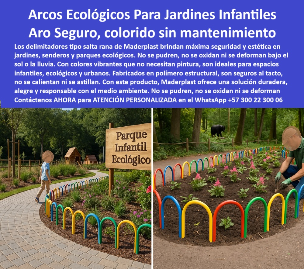 Rejas Jardineras túnel Arcos Protectores Cercas Salta Rana aros barandas Maderplast 0 Protectores jardín seguridad no se deforman Barandas de seguridad jardín Delimitadores jardines colores vibrantes sin pudrición Arcos 0  Rejas Jardineras túnel Arcos Protectores Cercas Salta Rana aros barandas Maderplast 0 Protectores jardín seguridad no se deforman, - Barandas de seguridad jardín, - Delimitadores jardines colores vibrantes sin pudrición, - Arcos