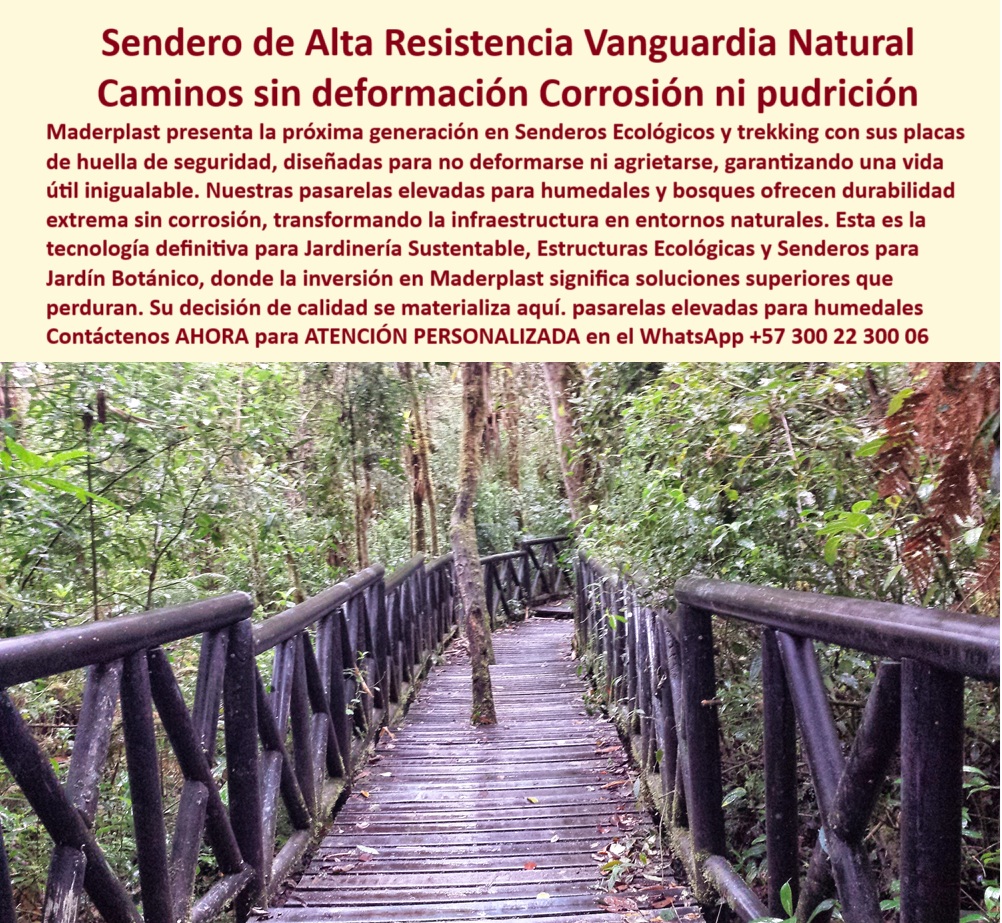 Senderos Ecológicos Placas Huella Trekking Senderos de Vanguardia Maderplast 0 Huellas seguridad no se deforman ni se agrietan Pasarelas elevadas duraderas para humedales bosques sin corrosión Senderos Ecológicos 0  Senderos Ecológicos Placas Huella Trekking Senderos de Vanguardia Maderplast 0 Huellas seguridad no se deforman ni se agrietan, - Pasarelas elevadas duraderas para humedales, bosques, sin corrosión, - Senderos-Ecológicos
