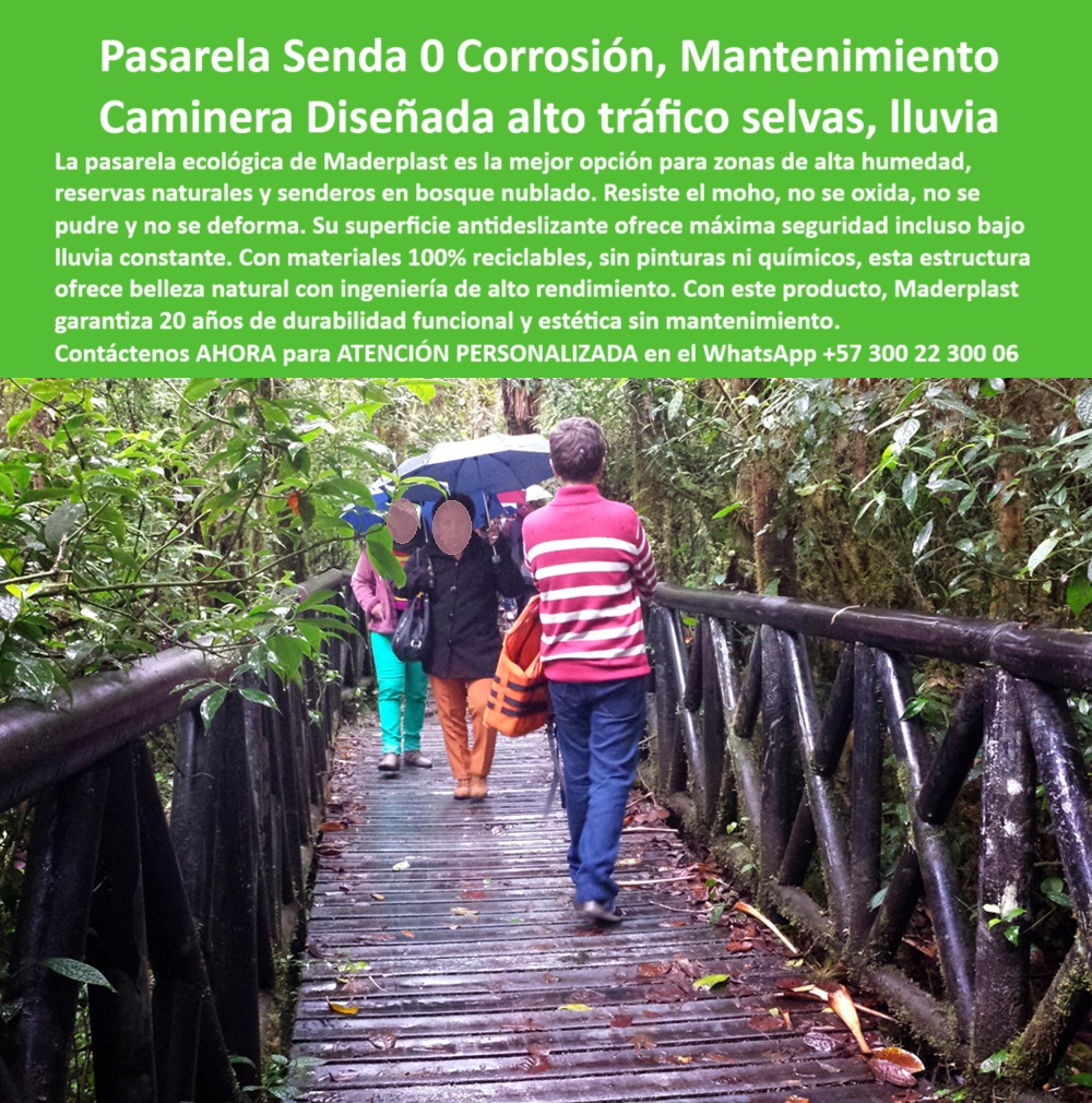 Senderos Ecológicos Placas Huella Trekking Senderos de Vanguardia Maderplast 0 Senderos sin corrosión diseño impecable Construcción sostenible 20 años garantía disponible Escaleras ecológicas pendientes resistentes 0  Senderos Ecológicos Placas Huella Trekking Senderos de Vanguardia Maderplast 0 Senderos sin corrosión diseño impecable, - Construcción sostenible 20 años garantía disponible, - Escaleras ecológicas pendientes resistentes