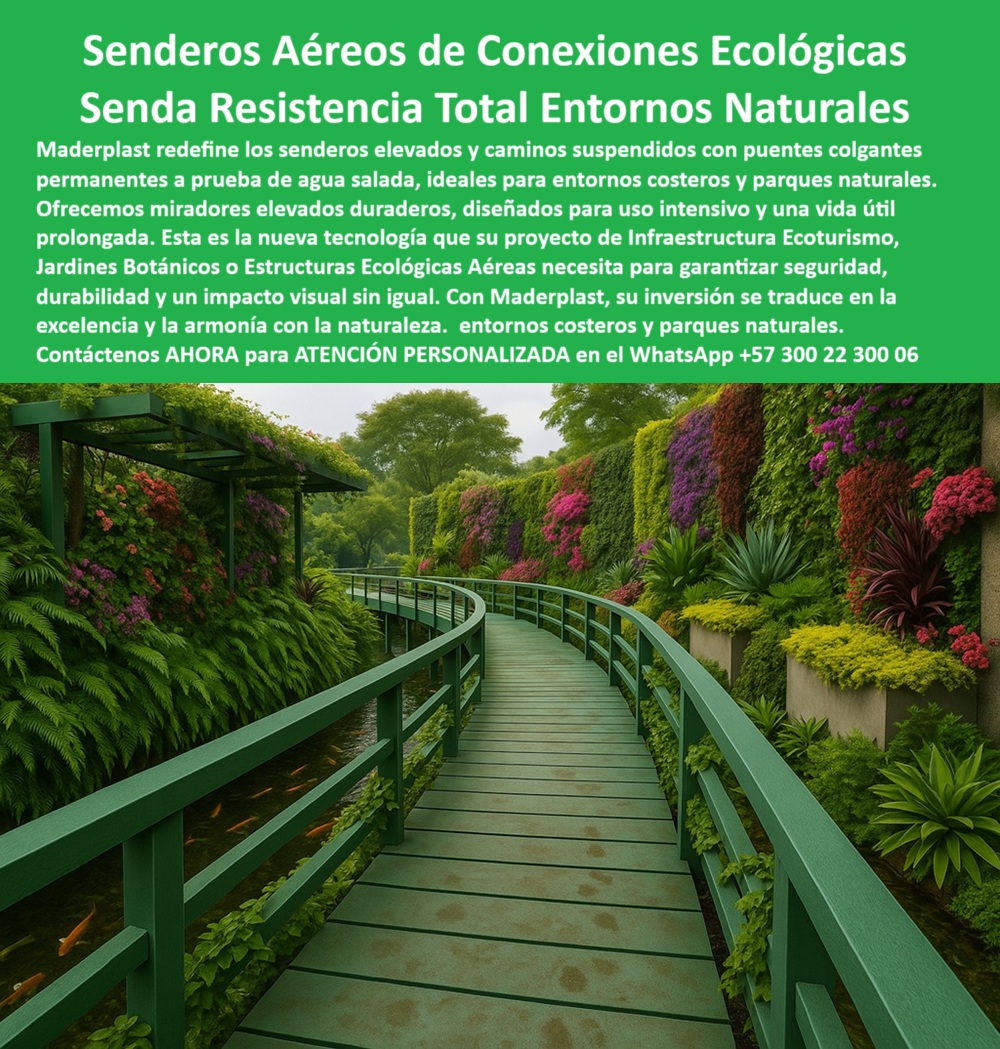 Senderos Elevados Camino suspendido Piso Senderismo Aéreo Estructuras Maderplast 0 Puentes colgantes permanentes a prueba de agua salada Miradores elevados duraderos para parques naturales uso intensivo Puentes colgantes 0  Senderos Elevados Camino suspendido Piso Senderismo Aéreo Estructuras Maderplast 0 Puentes colgantes permanentes a prueba de agua salada, - Miradores elevados duraderos para parques naturales, uso intensivo, - Puentes colgantes 0