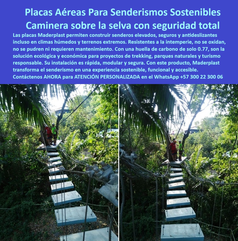 Senderos Elevados Pisos Aéreos Senderismo Caminos suspendidos Placas Maderplast 0 Caminos suspendidos bosques sin mantenimiento Estructuras elevadas huella carbono 0.77 compra ya Estructuras elevadas sostenibles PP 0  Senderos Elevados Pisos Aéreos Senderismo Caminos suspendidos Placas Maderplast 0 Caminos suspendidos bosques sin mantenimiento, - Estructuras elevadas huella carbono 0.77 compra ya, - Estructuras elevadas sostenibles, PP