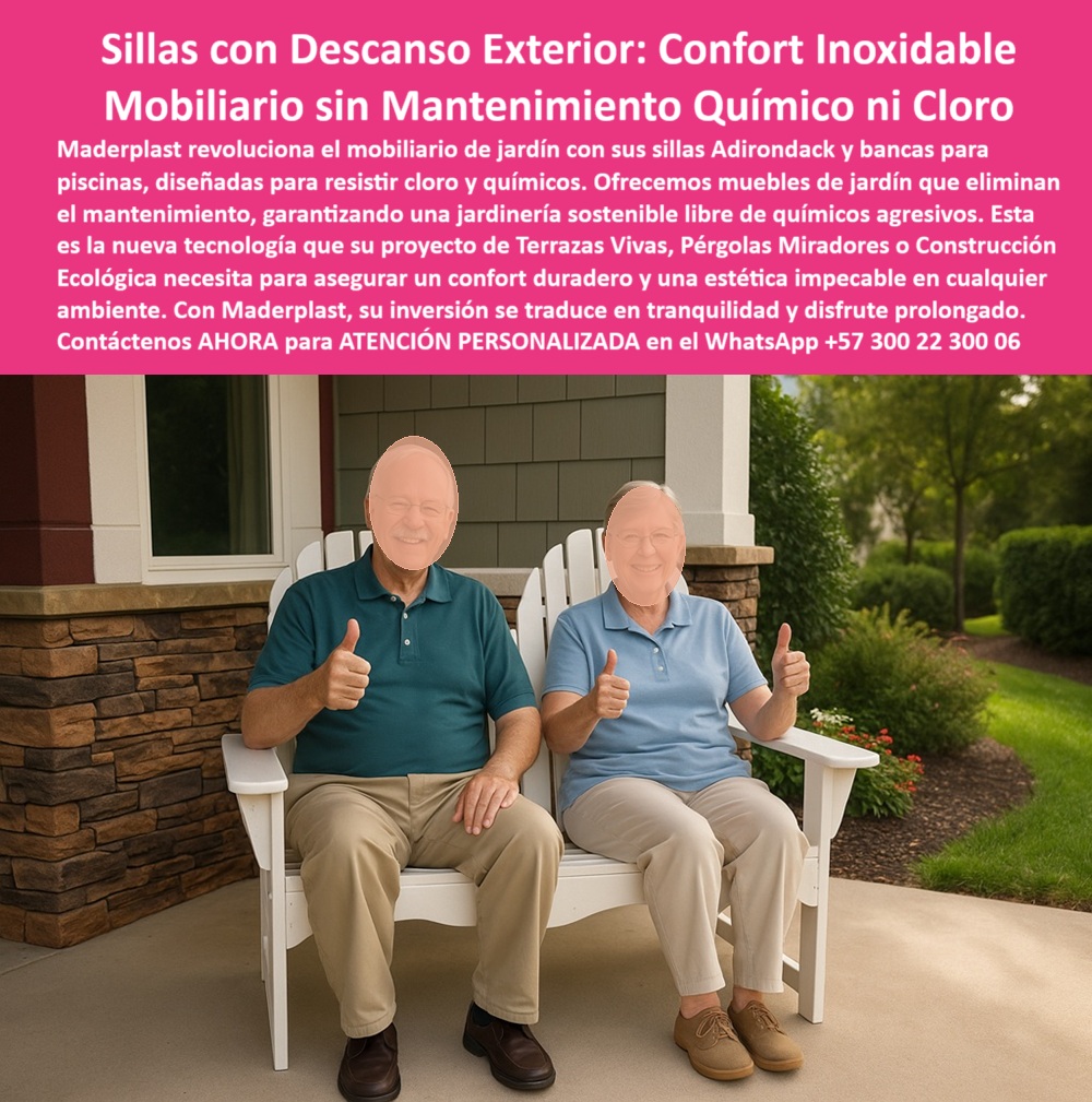 Sillas Adirondack Exteriores Banca Jardín Mobiliario Libre Mantenimiento Silla Maderplast 0 Bancas para piscinas resistentes al cloro y químicos Muebles de jardín sin mantenimiento Jardinería sustentable cero químicos Silla 0  Sillas Adirondack Exteriores Banca Jardín Mobiliario Libre Mantenimiento Silla Maderplast 0 Bancas para piscinas resistentes al cloro y químicos, - Muebles de jardín sin mantenimiento, - Jardinería sustentable cero químicos Silla