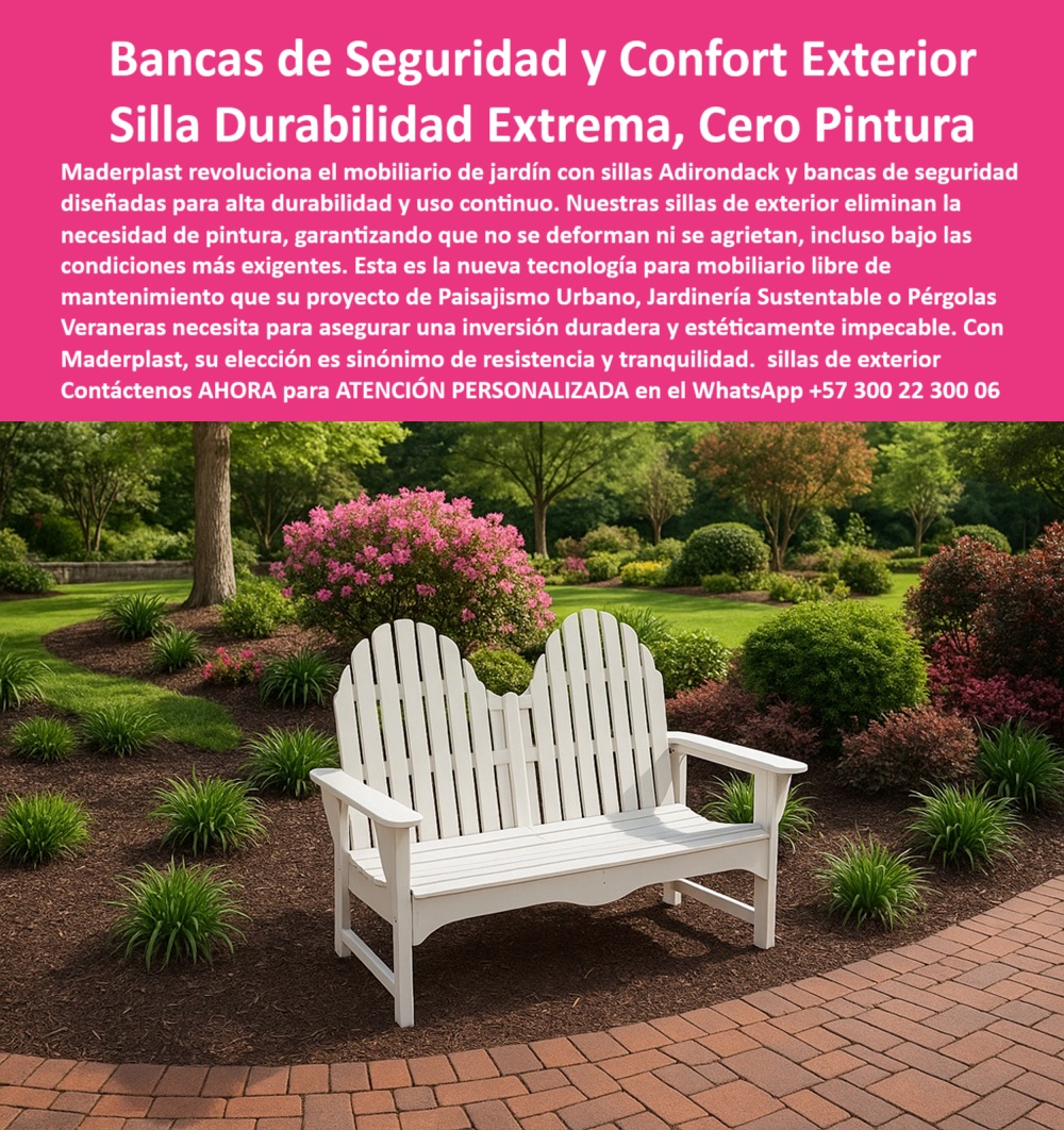 Sillas Adirondack Exteriores Banca Jardín Mobiliario Libre Mantenimiento Silla Maderplast 0 Sillas de exterior sin pintura Sillas Adirondack alta durabilidad uso continuo Bancas de seguridad que no se deforman ni se agrieta 0  Sillas Adirondack Exteriores Banca Jardín Mobiliario Libre Mantenimiento Silla Maderplast 0 Sillas de exterior sin pintura, - Sillas Adirondack alta durabilidad uso continuo, - Bancas de seguridad que no se deforman ni se agrieta