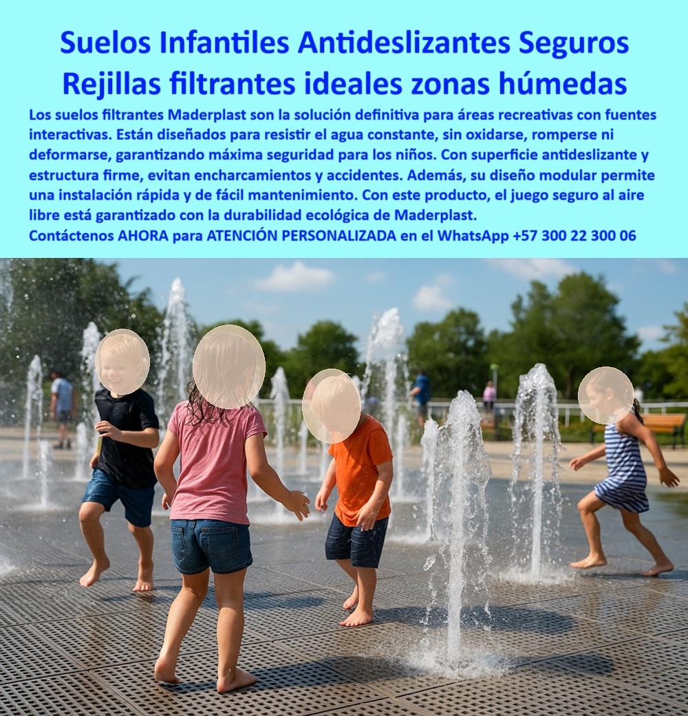 Suelos Filtrantes Drenaje Control Aguas rejillas ecológicas Piso Sostenible Maderplast 0 Rejillas drenaje pluvial no se oxidan nunca Módulos drenaje seguridad no se deforman ni agrietan Módulos de filtración zonas húmedas 9 Suelos Filtrantes Drenaje Control Aguas rejillas ecológicas Piso Sostenible Maderplast 0 Pisos permeables alta resistencia, antideslizantes, no se oxidan, Módulos filtración inmunes a humedad y plagas, Control escorrentia