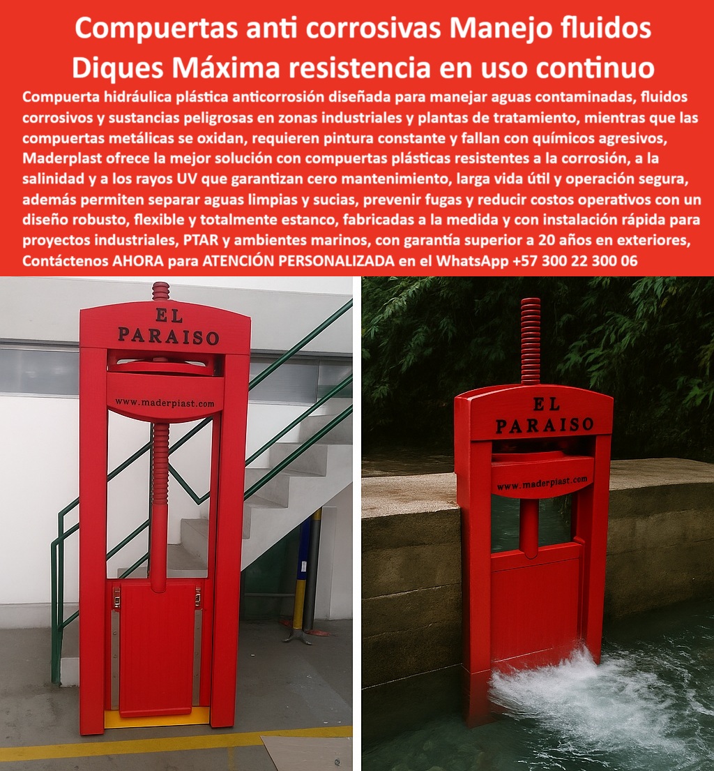 Compuerta Anti Corrosión Aguas Contaminadas Sustancias Peligrosas Maderplast 0 compuerta hidráulica para fluidos corrosivos compuerta plástica anti corrosión para uso continuo compuerta anti corrosión zonas industriales 0  Compuerta Anti Corrosión Aguas Contaminadas Sustancias Peligrosas Maderplast 0 compuerta hidráulica para fluidos corrosivos, - compuerta plástica anti corrosión para uso continuo, compuerta anti corrosión zonas industriales