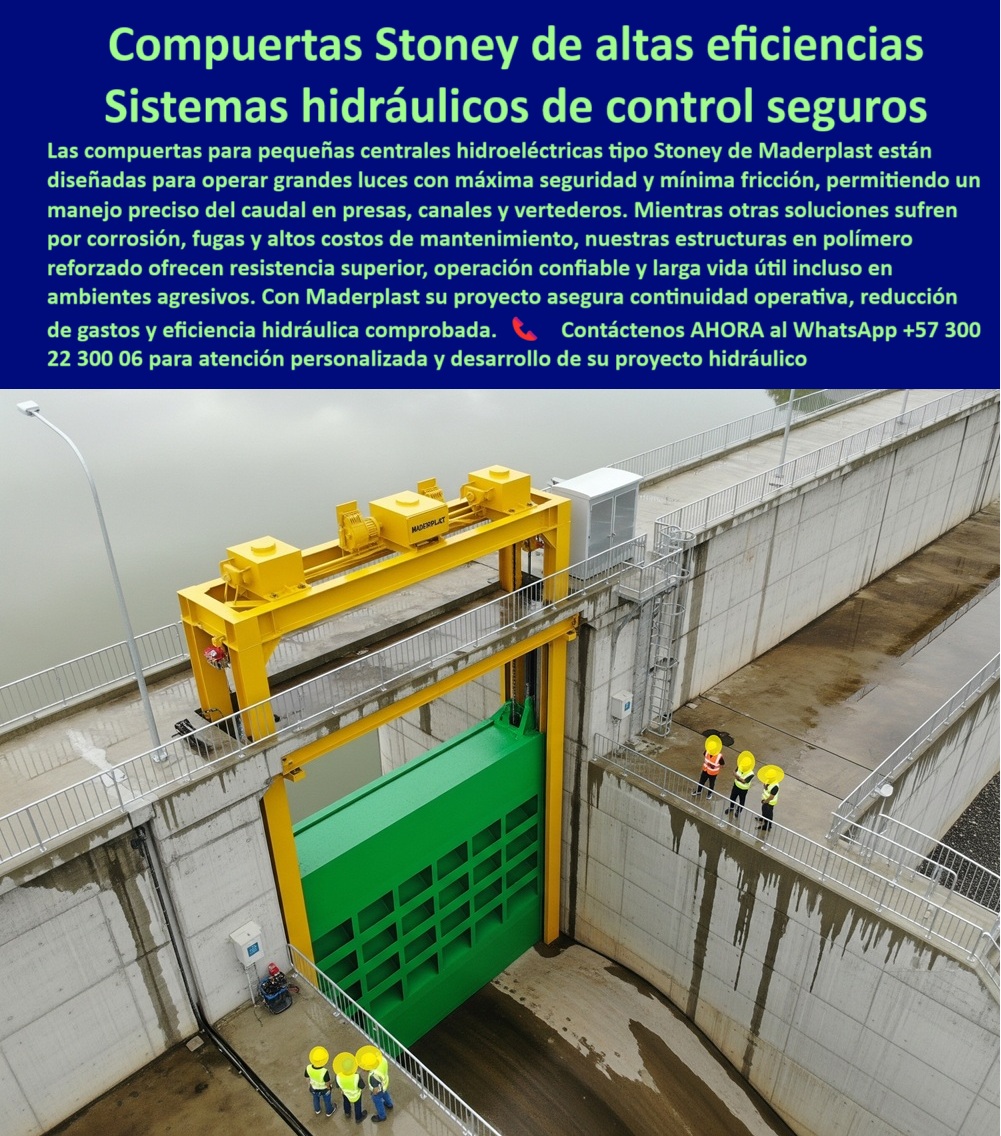 Fabricantes Proveedores Suministro Diseño de Compuertas Para Pch Maderplast 0 Compuertas Stoney para grandes luces Qué compuertas se usan para planes maestros de alcantarillado Fabricación compuerta en Logística ptar 0  Compuertas Stoney de Altas Eficiencias: Sistemas Hidráulicos de Control Seguros, La imagen muestra una compuerta Stoney de altas eficiencias que actúa como el corazón de los sistemas hidráulicos de control seguros . Las compuertas para pequeñas centrales hidroeléctricas tipo Stoney de Maderplast están diseñadas para operar grandes luces con máxima seguridad y mínima fricción, permitiendo un manejo preciso del caudal en presas, canales y vertederos . Mientras otras soluciones sufren por corrosión, fugas y altos costos de mantenimiento, nuestras estructuras en polímero reforzado ofrecen una resistencia superior, una operación confiable y una larga vida útil incluso en ambientes agresivos, Con Maderplast, su proyecto asegura continuidad operativa, reducción de gastos y una eficiencia hidráulica comprobada . Las compuertas de Maderplast son la solución definitiva que combina tecnología de punta con durabilidad a largo plazo, En Maderplast, entendemos que la confianza es la base de todo proyecto hidráulico. Por eso, respondemos a las preguntas de los profesionales con soluciones probadas y resultados garantizados, ¿Qué compuerta se usa en pequeñas hidroeléctricas? Maderplast fabrica compuertas Stoney plásticos de gran resistencia, diseñadas para grandes luces con mínima fricción, con fotos y planos técnicos de respaldo. Es una compuerta hidráulica avanzada para PCH, Necesito compuerta segura para presas y vertederos. Maderplast ofrece compuertas Stoney de polímero anticorrosivo, que son confiables y de bajo mantenimiento, con documentación visual real. Es una compuerta segura para plantas hidroeléctricas pequeñas, ¿Cuál es la compuerta más duradera para hidroeléctricas? Maderplast produce compuertas Stoney de alta eficiencia, resistentes a ambientes agresivos, con imágenes y renders técnicos. Es una compuerta plástica para continuidad operativa con una larga vida útil, Compuerta confiable para PCH, ¿qué opción hay? En Maderplast, especialistas en compuertas Stoney plásticos, de operación segura y larga vida útil. Se trata de una compuerta Stoney para proyectos hidroeléctricos confiables, ¿Cómo reducir costos de mantenimiento en compuertas hidráulicas? Con las compuertas Stoney Maderplast, hechas en polímero reforzado anticorrosivo, con soporte gráfico y testimonial, se logra una compuerta hidráulica anti corrosión de bajo mantenimiento, ¿Qué compuerta ofrece mínima fricción en operación hidráulica? Las compuertas Stoney Maderplast, diseñadas en polímeros de ingeniería avanzada, con planos técnicos, garantizan una operación suave y sin interrupciones, El testimonio del Ing. Mauricio Torres, especialista en proyectos hidroeléctricos, es una prueba contundente de nuestro valor: "Soy el Ing. Mauricio Torres, especialista en proyectos hidroeléctricos. Teníamos problemas de corrosión y altos costos con compuertas metálicas. Con las compuertas Stoney de Maderplast logramos operación precisa, cero fugas y gran durabilidad. Hoy nuestras plantas funcionan con máxima eficiencia y confiabilidad. Recomiendo Maderplast como la mejor opción para compuertas hidroeléctricas .", Seguridad total en los Fabricantes, Proveedores y Diseñadores de Compuertas para PCH Maderplast para proteger su inversión y asegurar un futuro sin contratiempos. Maderplast también puede responder a preguntas como: ¿Qué compuertas se usan para planos maestros de alcantarillado? Y con nuestra experiencia en logística ptar, garantizamos una solución completa ya la medida, Contáctenos AHORA al WhatsApp +57 300 22 300 06 para atención personalizada y el desarrollo de su proyecto hidráulico. Fabricantes Proveedores Suministro Diseño de Compuertas Para Pch Maderplast 0 Compuertas Stoney para grandes luces, - ¿Qué compuertas se usan para planes maestros de alcantarillado, -Fabricación compuerta en Logística ptar