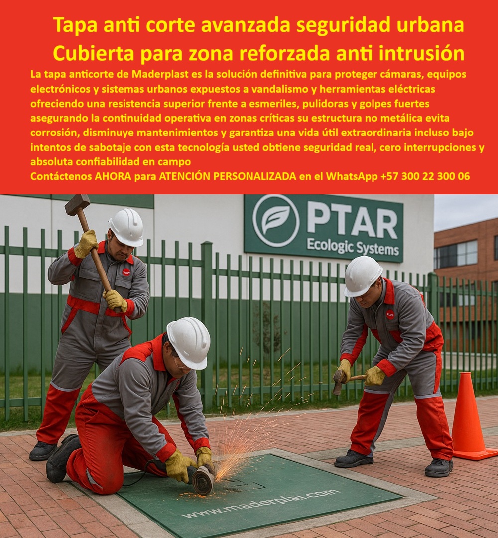 Resistencia A Corte De Tapas Prueba Con Pulidora Tapa Maderplast 0 Tapas Diseñada para proteger equipos electrónicos y sistemas de monitoreo urbano Solución segura y de larga vida útil resistencia a herramientas eléctricas prueba testimonio tapa