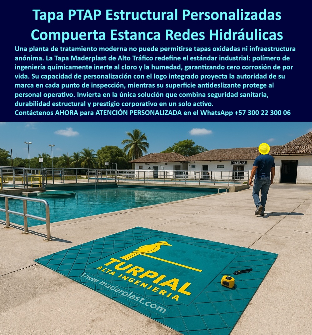 Tapa Plantas De Tratamiento De Agua PTAP Tapa Inoxidable Maderplast 0 PTAP hermeticidad de las tapas plástica estructurales Planta de tratamiento Aqua Clean Technologies con tapa Tapa Estructural para Plantas de Tratamiento de Aguas Residuales