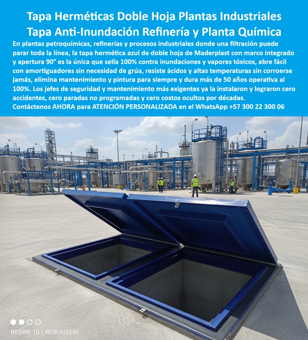 Tapas Seguras Anti Contaminación Anti Inundación Maderplast 0 Tapa Alta resistencia sellado total y mantenimiento cero en obras civiles y plantas agua La tapa plástica resuelve contaminación Tapas con marco Herméticas sin concreto Tapa técnicas