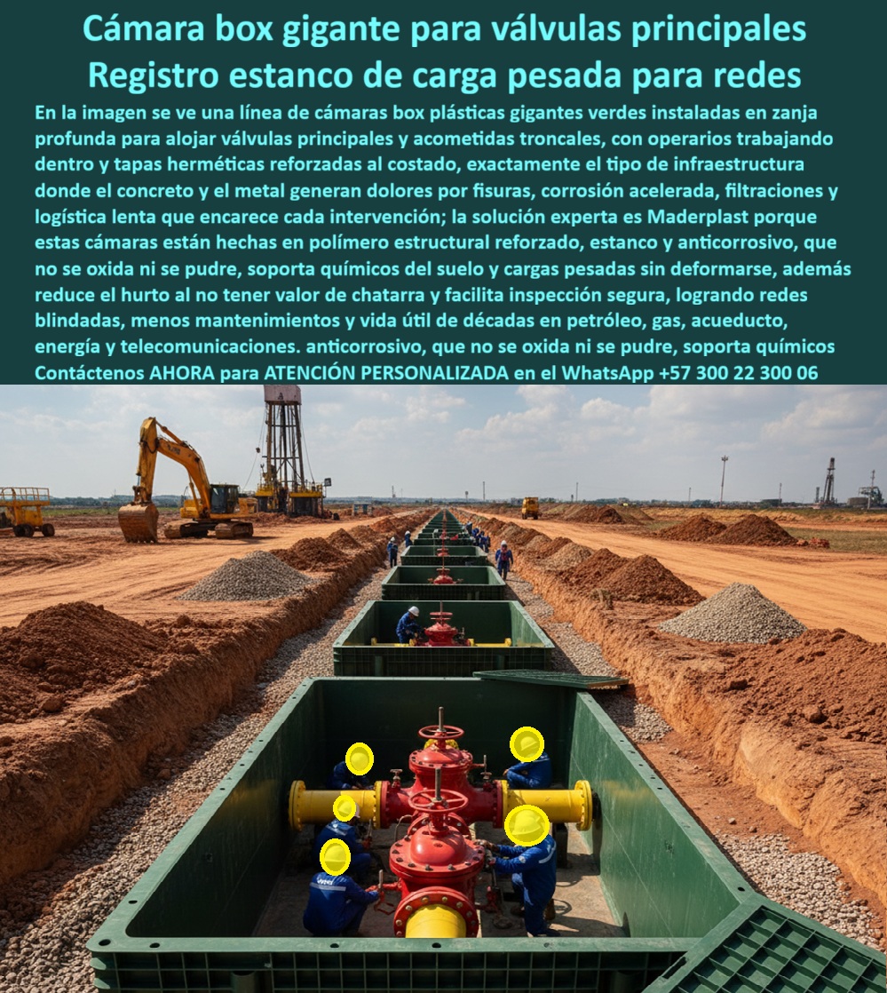 Cajas Box Grandes Cajas Grandes Tamaños Caja Válvulas Maderplast 0 Arquetas de paso grandes dimensiones, Cajas de registro para minería y petróleo, Cámara de empalme fibra óptica troncal, Cajas para alojar Bóvedas de telecomunicaciones estancas Cajas Box Grandes Cajas Grandes Tamaños Caja Válvulas Maderplast 0 Arquetas de paso grandes dimensiones Cajas de registro para minería y petróleo Cámara de empalme fibra óptica troncal Cajas para alojar Bóvedas de telecomunicaciones estancas